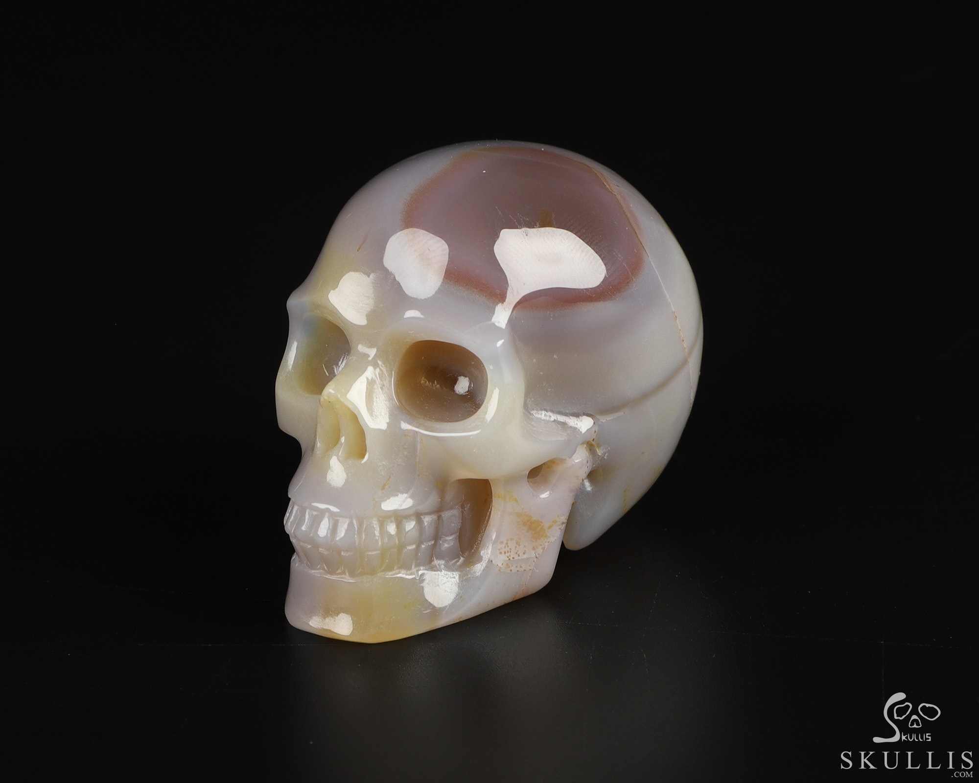 2.0" Agate Hand Carved Crystal Skull, Realistic, Crystal Healing 2.0" Agate Hand Carved Crystal Skull, Realistic, Crystal Healing