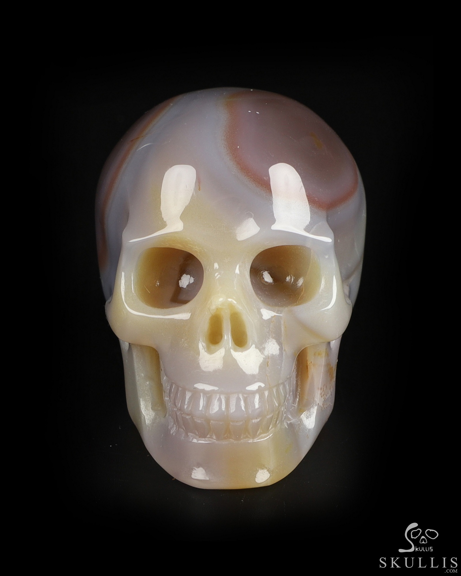 2.0" Agate Hand Carved Crystal Skull, Realistic, Crystal Healing 2.0" Agate Hand Carved Crystal Skull, Realistic, Crystal Healing