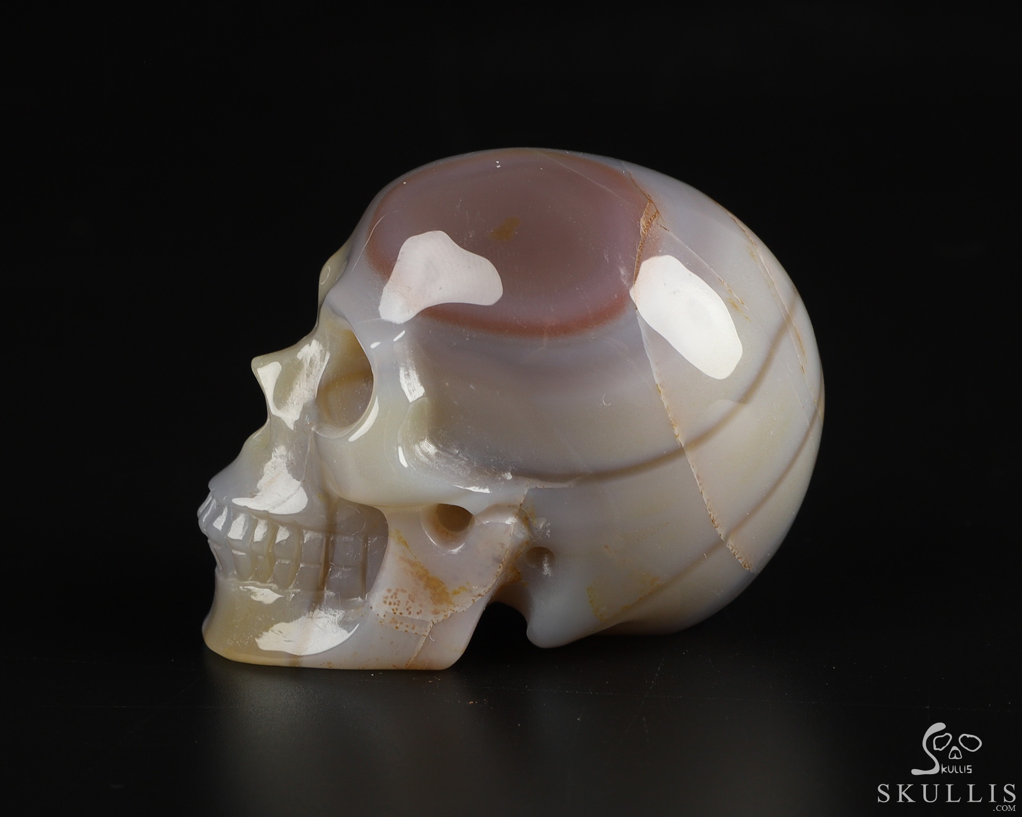 2.0" Agate Hand Carved Crystal Skull, Realistic, Crystal Healing 2.0" Agate Hand Carved Crystal Skull, Realistic, Crystal Healing