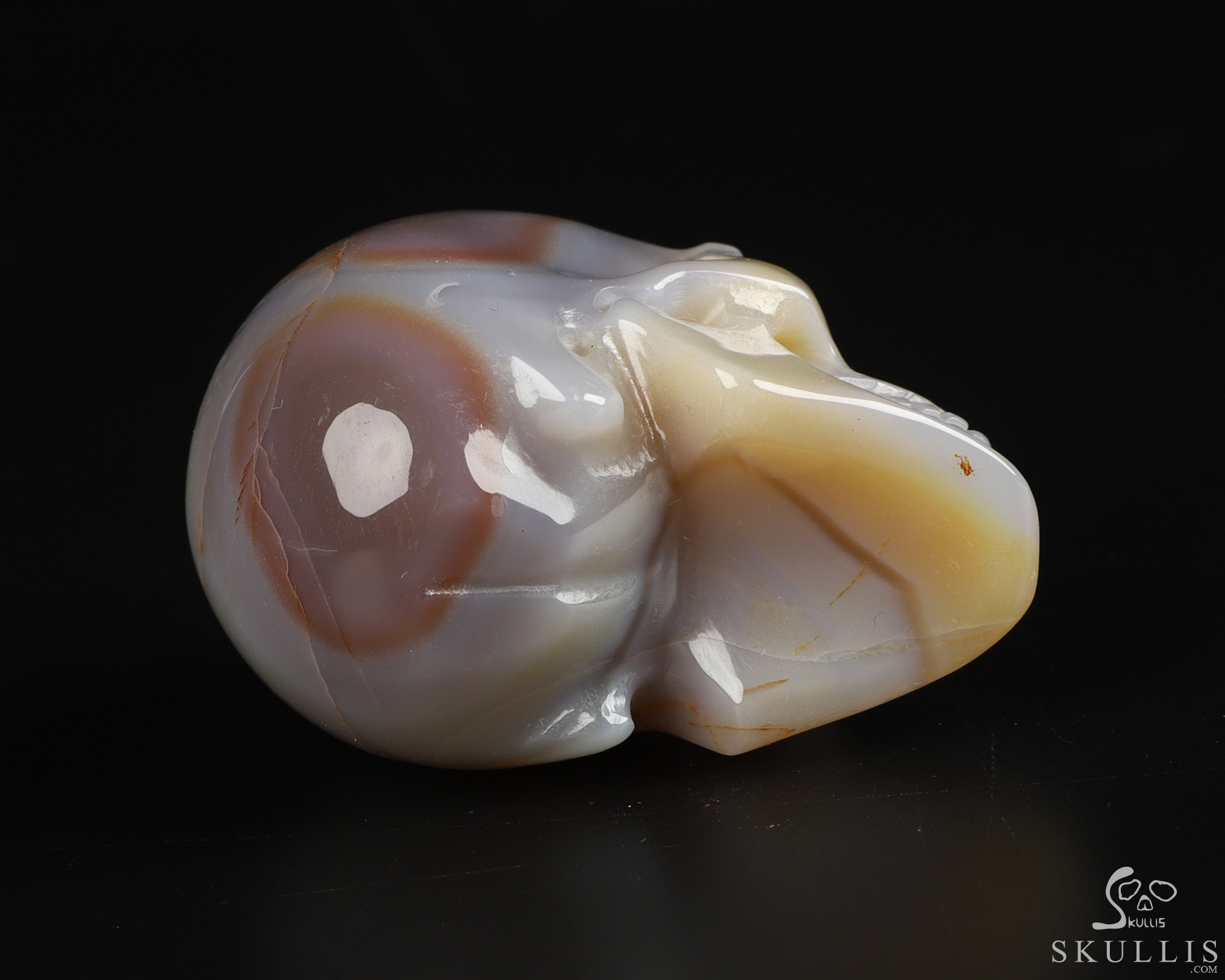 2.0" Agate Hand Carved Crystal Skull, Realistic, Crystal Healing 2.0" Agate Hand Carved Crystal Skull, Realistic, Crystal Healing