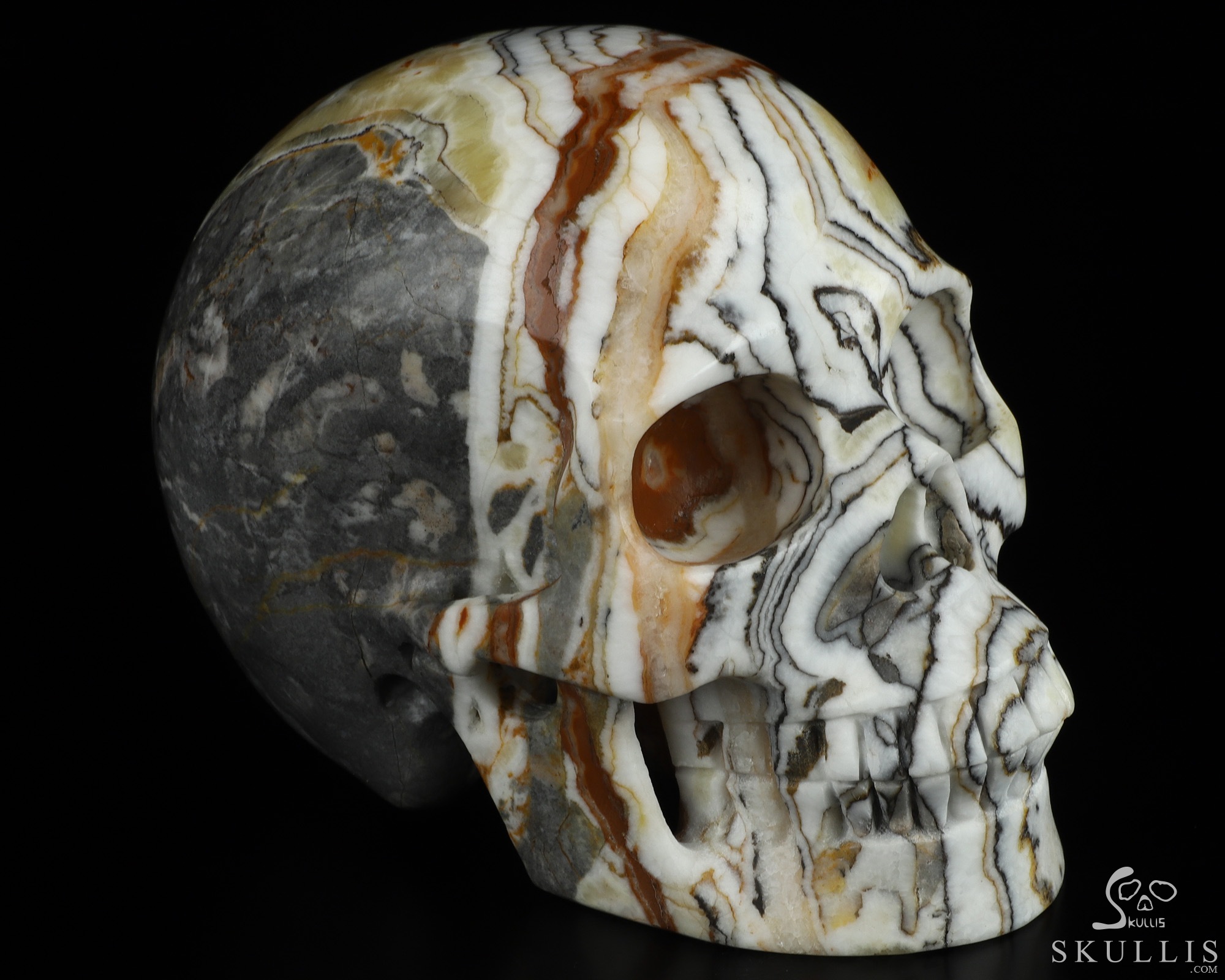 5.1" Eastern Stone Hand Carved Crystal Skull, Realistic, Crystal Healing 5.1" Eastern Stone Hand Carved Crystal Skull, Realistic, Crystal Healing