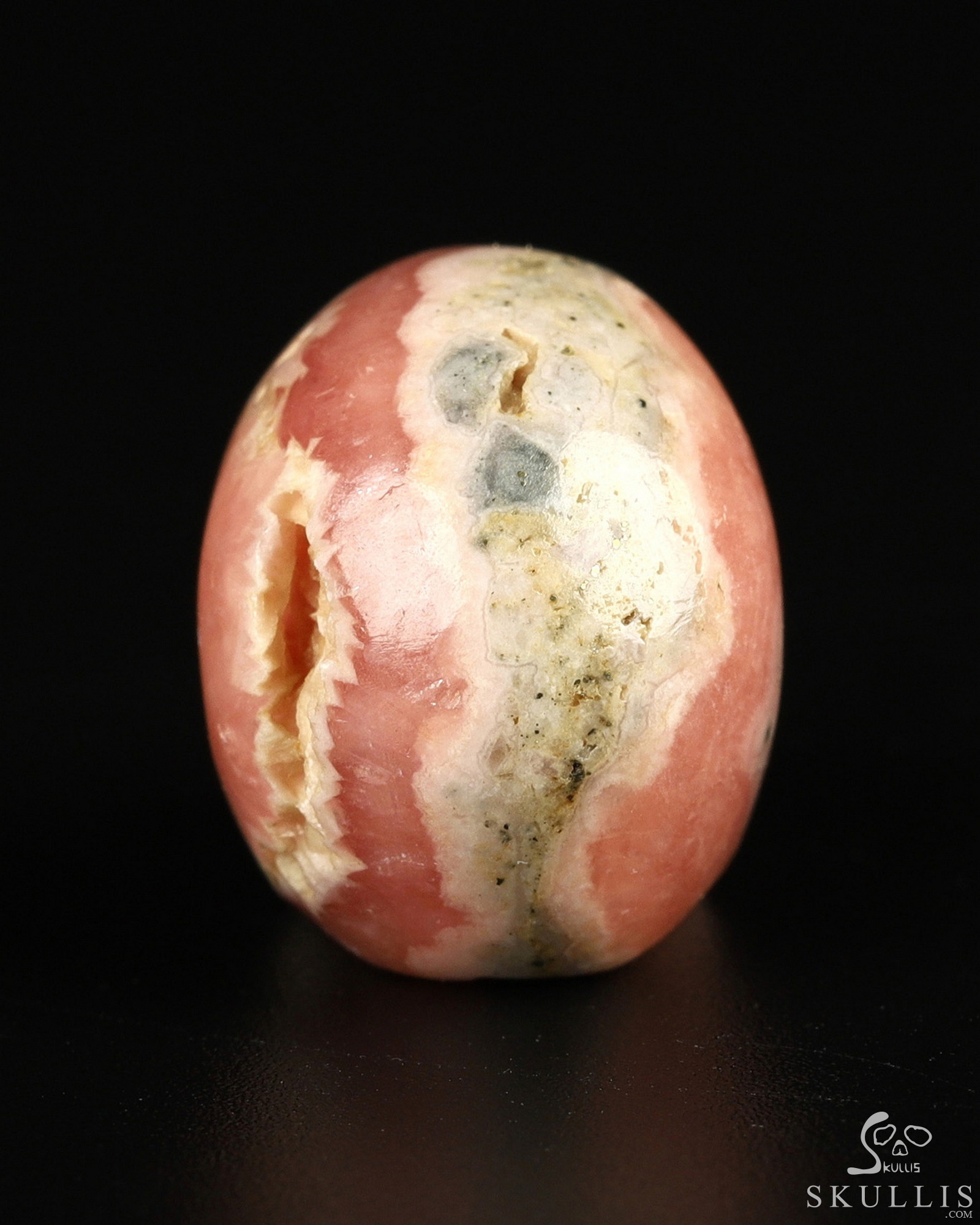 0.7" Rhodochrosite Hand Carved Crystal Skull, Realistic, Crystal Healing 0.7" Rhodochrosite Hand Carved Crystal Skull, Realistic, Crystal Healing