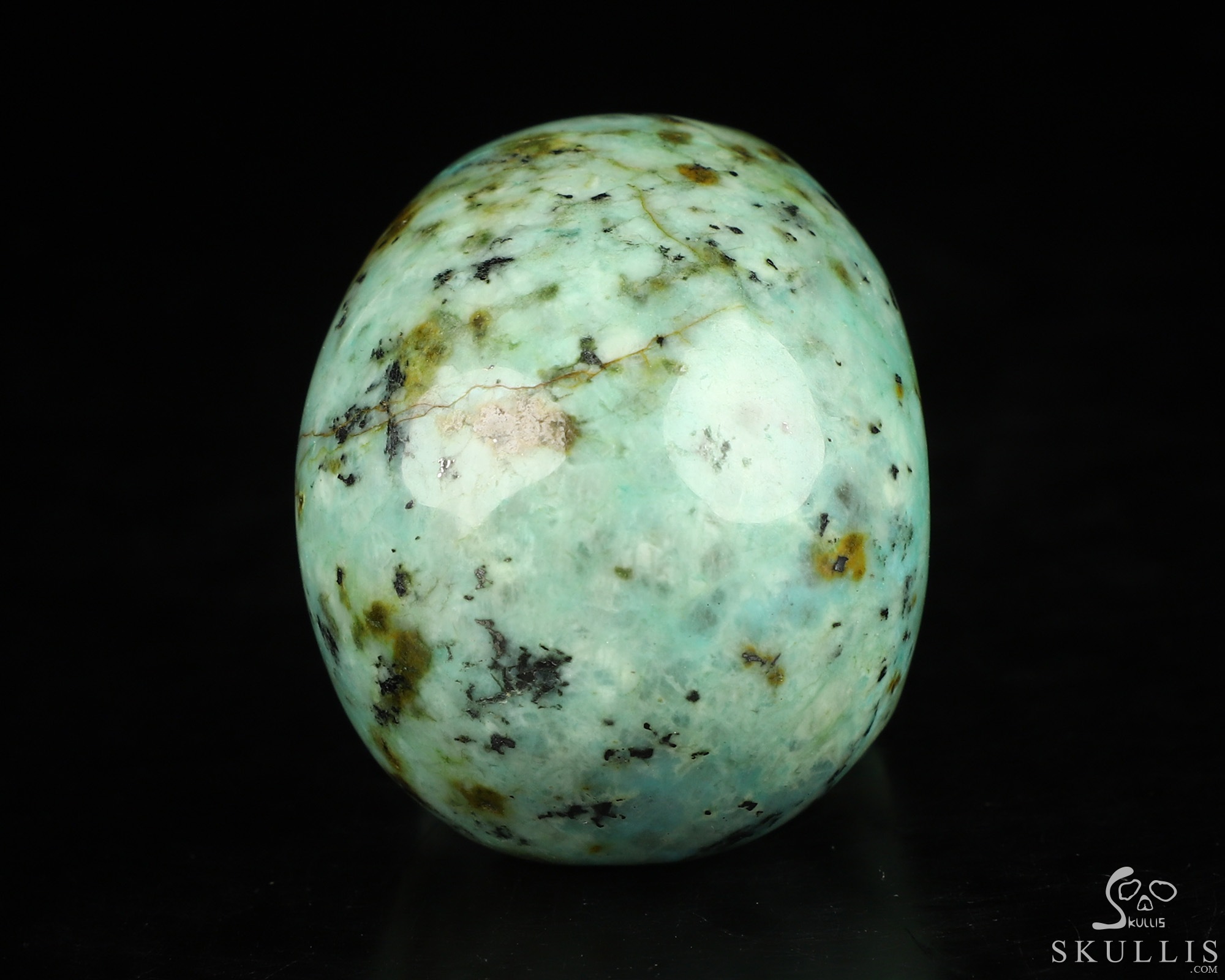 Gemstone 2.0" African Turquoise Hand Carved Crystal Skull, Realistic, Crystal Healing Gemstone 2.0" African Turquoise Hand Carved Crystal Skull, Realistic, Crystal Healing