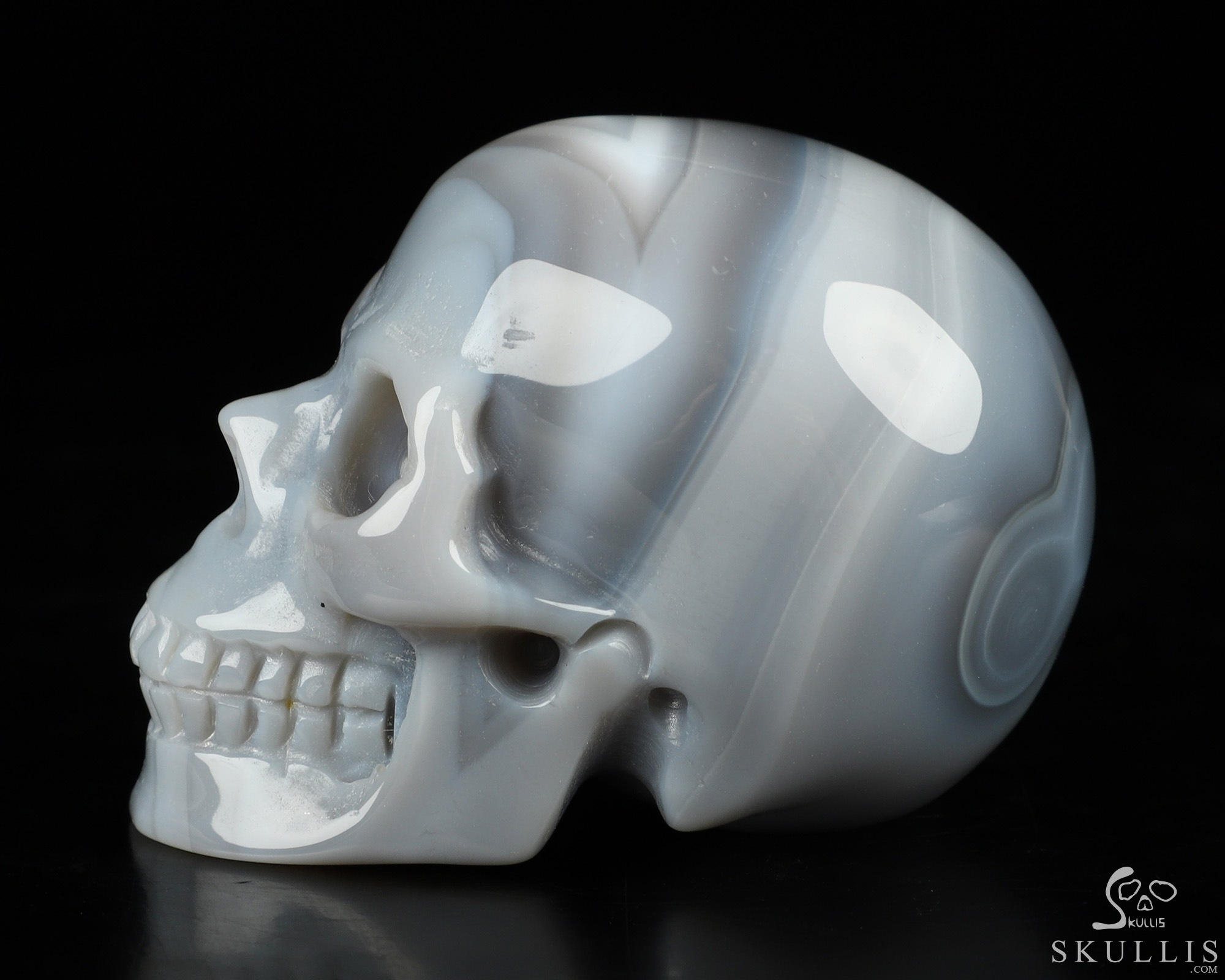 2.0" Agate Hand Carved Crystal Skull, Realistic, Crystal Healing 2.0" Agate Hand Carved Crystal Skull, Realistic, Crystal Healing
