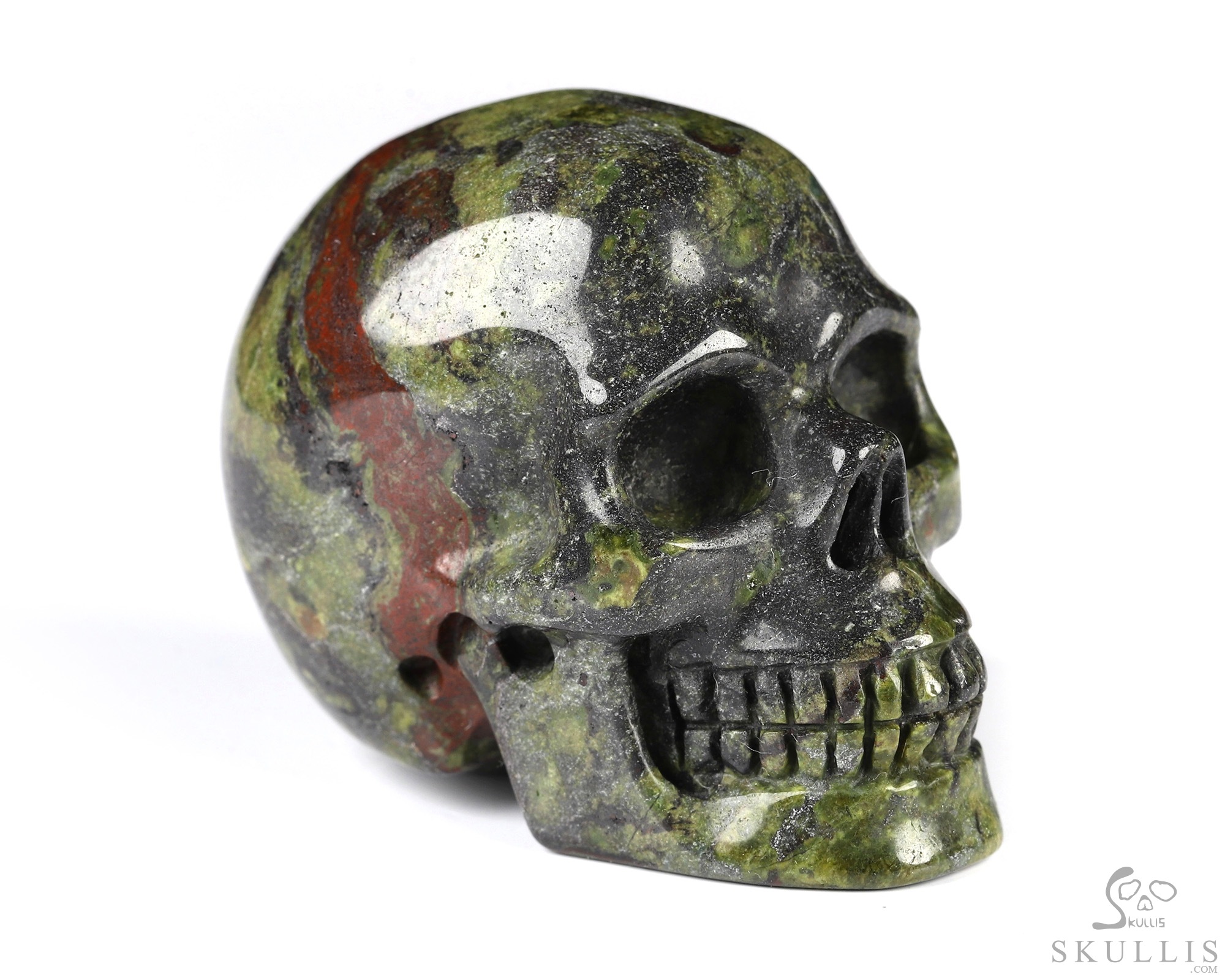 2.0" Dragon Blood Jasper Hand Carved Crystal Skull, Realistic, Crystal Healing 2.0" Dragon Blood Jasper Hand Carved Crystal Skull, Realistic, Crystal Healing