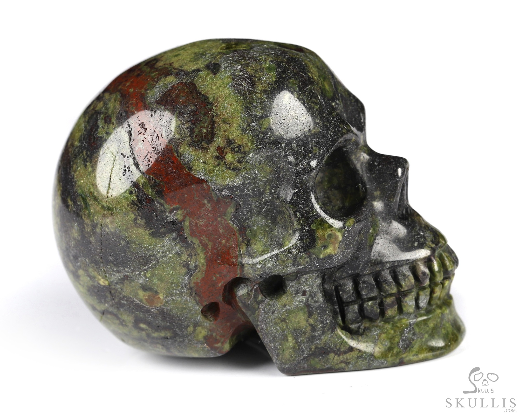 2.0" Dragon Blood Jasper Hand Carved Crystal Skull, Realistic, Crystal Healing 2.0" Dragon Blood Jasper Hand Carved Crystal Skull, Realistic, Crystal Healing