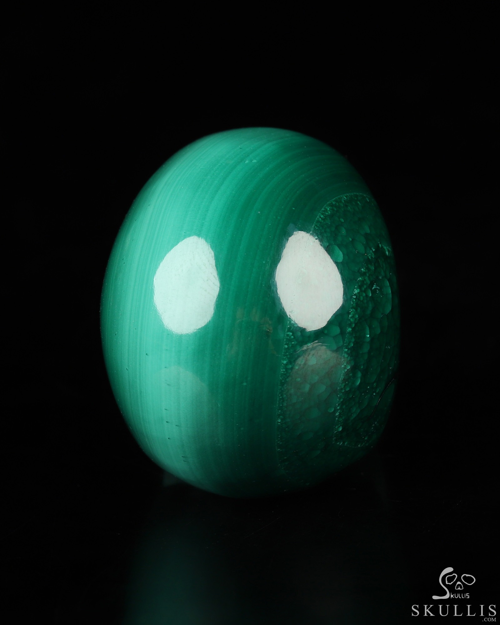 Gemstone 1.3" Malachite Hand Carved Crystal Skull, Realistic, Crystal Healing Gemstone 1.3" Malachite Hand Carved Crystal Skull, Realistic, Crystal Healing