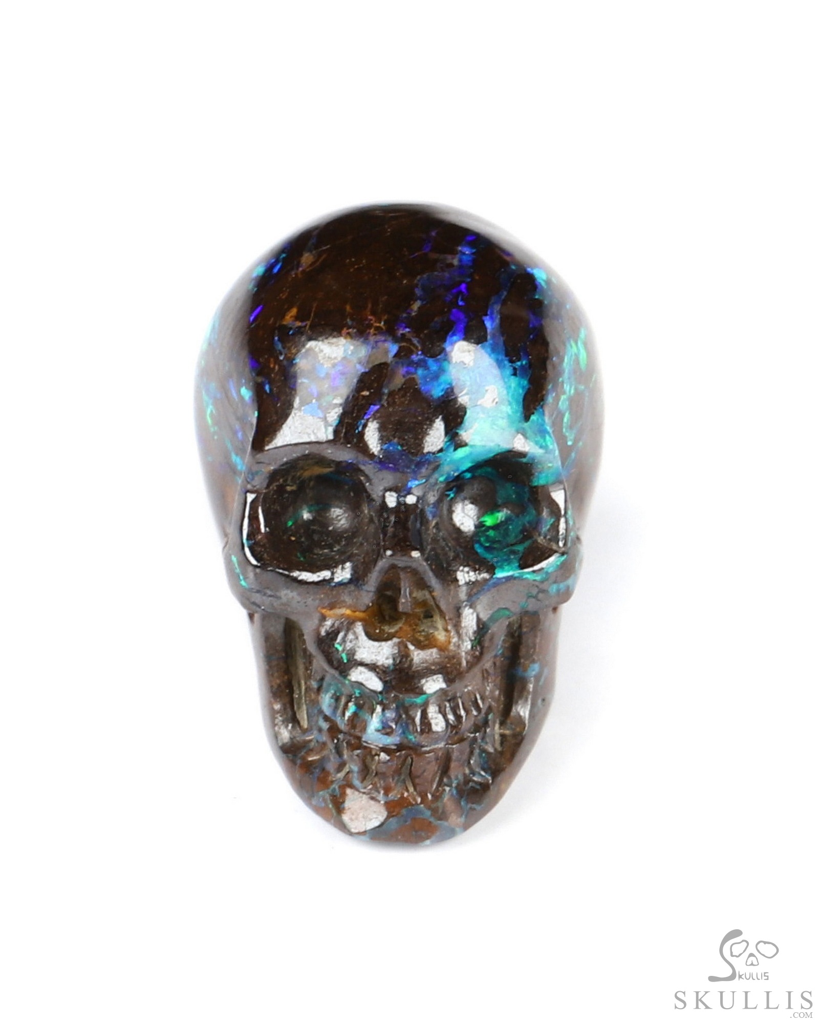 0.5" Matrix Opal Hand Carved Crystal Skull, Realistic, Crystal Healing 0.5" Matrix Opal Hand Carved Crystal Skull, Realistic, Crystal Healing