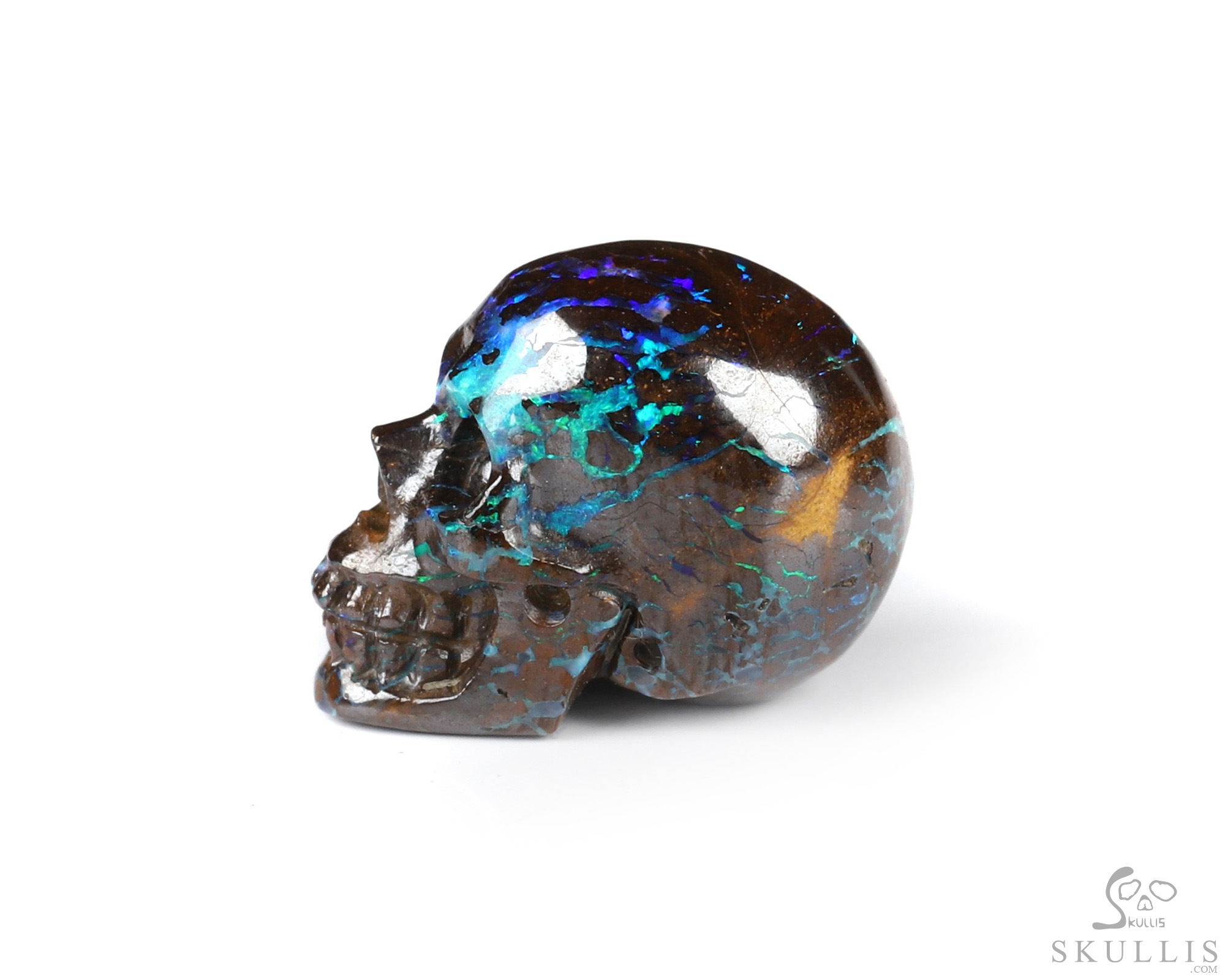 0.5" Matrix Opal Hand Carved Crystal Skull, Realistic, Crystal Healing 0.5" Matrix Opal Hand Carved Crystal Skull, Realistic, Crystal Healing