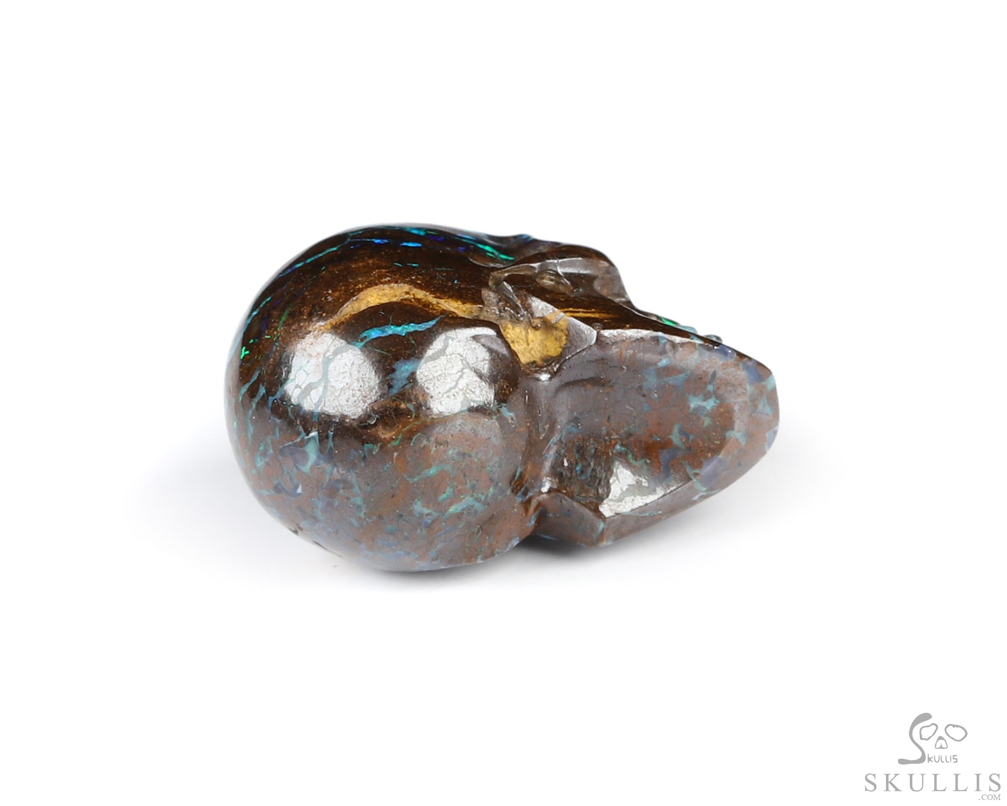 0.5" Matrix Opal Hand Carved Crystal Skull, Realistic, Crystal Healing 0.5" Matrix Opal Hand Carved Crystal Skull, Realistic, Crystal Healing