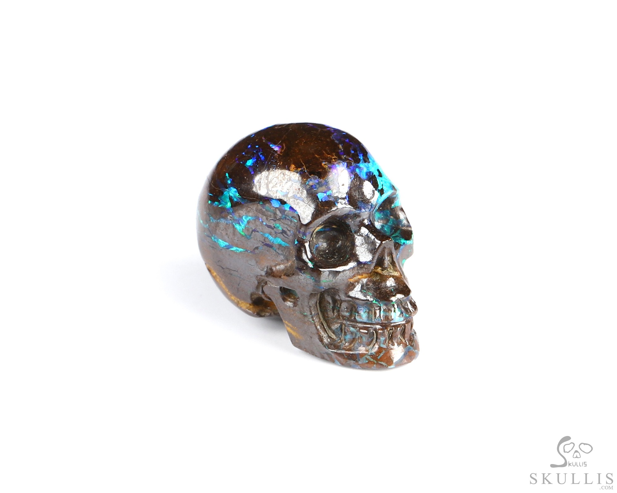 0.5" Matrix Opal Hand Carved Crystal Skull, Realistic, Crystal Healing 0.5" Matrix Opal Hand Carved Crystal Skull, Realistic, Crystal Healing