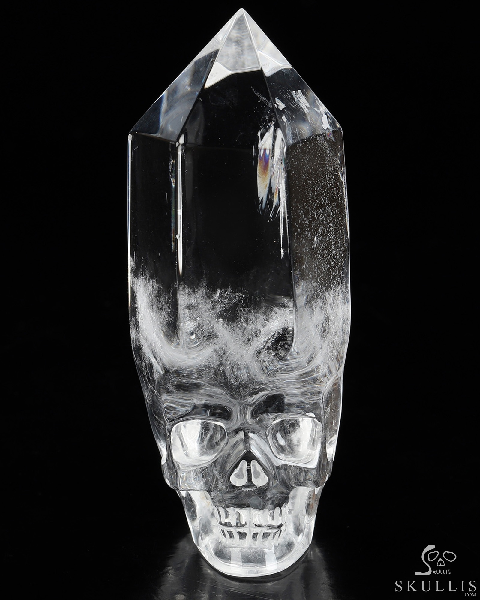 3.1" Quartz Rock Crystal Hand Carved Crystal Skull Fine Art Sculpture, Crystal Healing 3.1" Quartz Rock Crystal Hand Carved Crystal Skull Fine Art Sculpture, Crystal Healing
