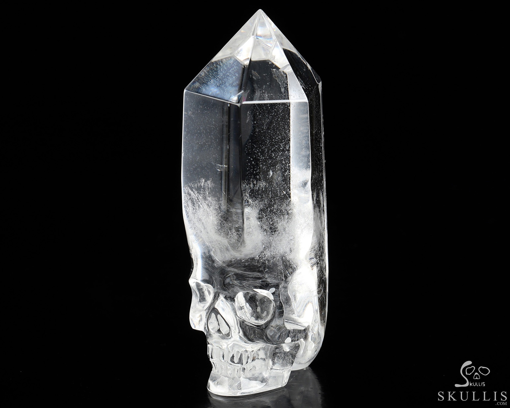 3.1" Quartz Rock Crystal Hand Carved Crystal Skull Fine Art Sculpture, Crystal Healing 3.1" Quartz Rock Crystal Hand Carved Crystal Skull Fine Art Sculpture, Crystal Healing