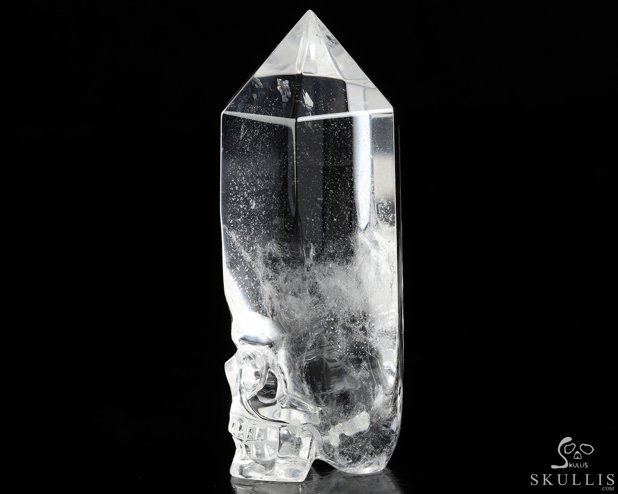 3.1" Quartz Rock Crystal Hand Carved Crystal Skull Fine Art Sculpture, Crystal Healing 3.1" Quartz Rock Crystal Hand Carved Crystal Skull Fine Art Sculpture, Crystal Healing