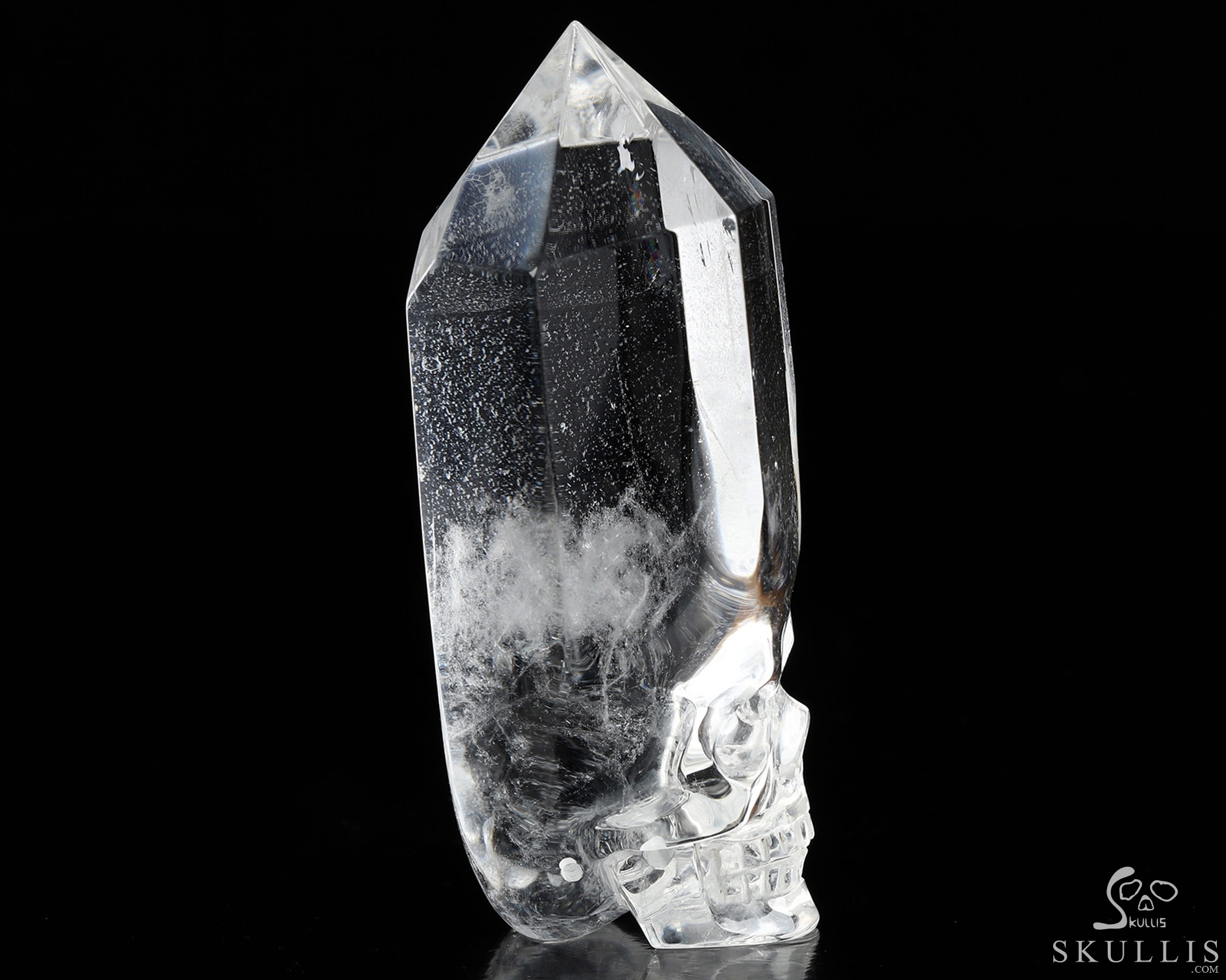 3.1" Quartz Rock Crystal Hand Carved Crystal Skull Fine Art Sculpture, Crystal Healing 3.1" Quartz Rock Crystal Hand Carved Crystal Skull Fine Art Sculpture, Crystal Healing