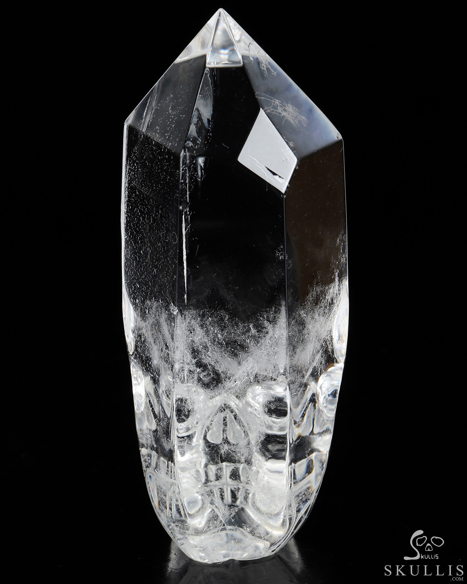3.1" Quartz Rock Crystal Hand Carved Crystal Skull Fine Art Sculpture, Crystal Healing 3.1" Quartz Rock Crystal Hand Carved Crystal Skull Fine Art Sculpture, Crystal Healing