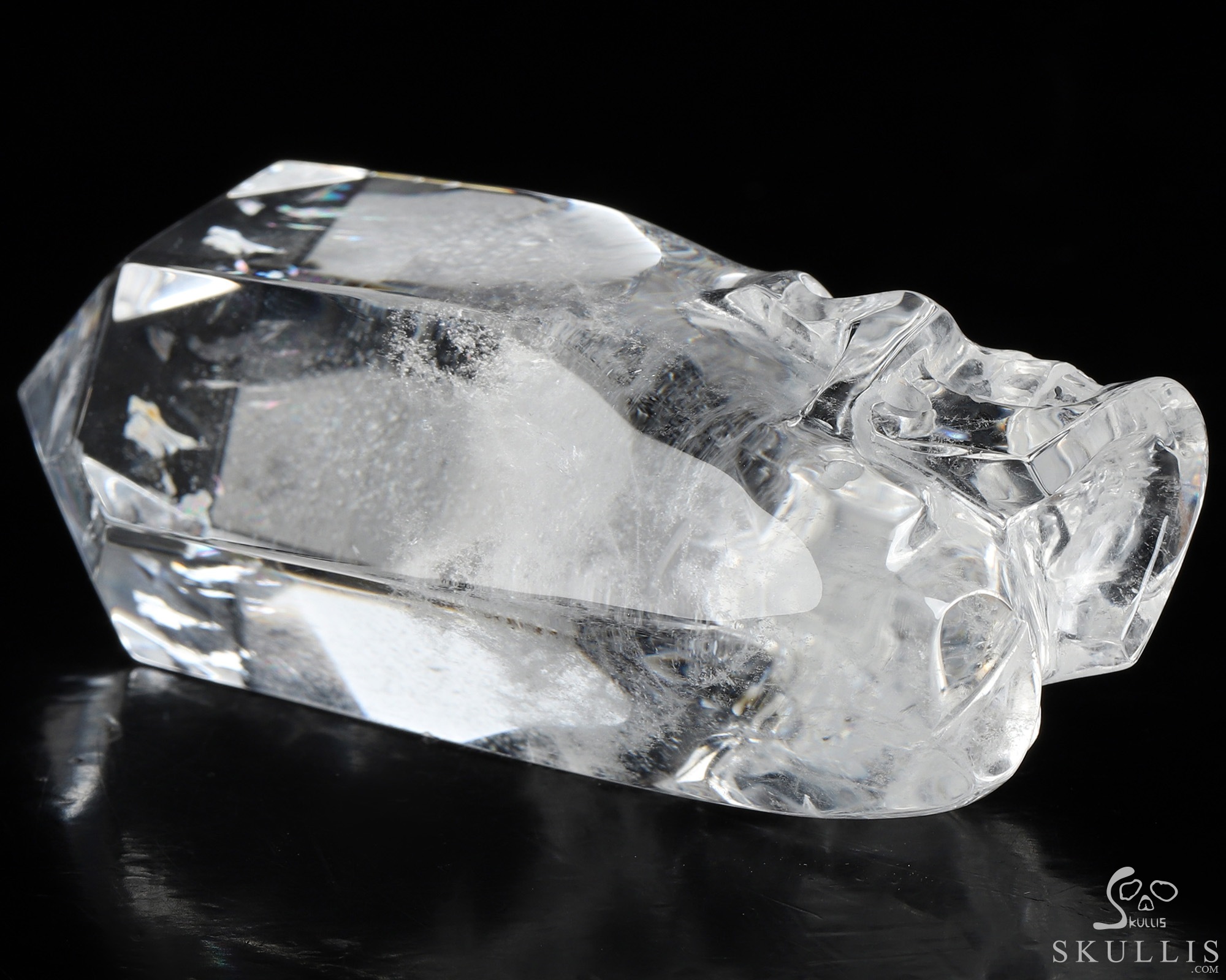 3.1" Quartz Rock Crystal Hand Carved Crystal Skull Fine Art Sculpture, Crystal Healing 3.1" Quartz Rock Crystal Hand Carved Crystal Skull Fine Art Sculpture, Crystal Healing