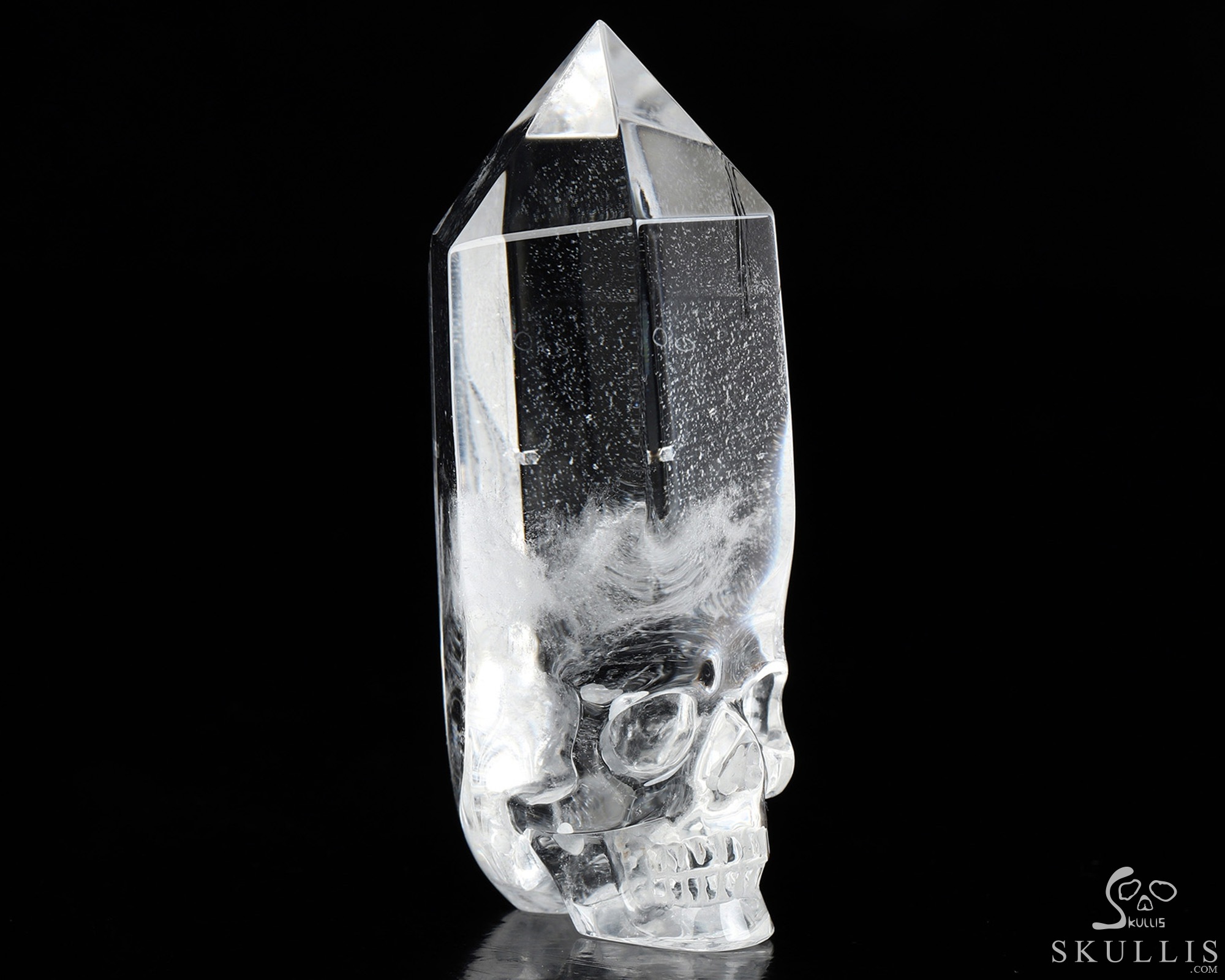 3.1" Quartz Rock Crystal Hand Carved Crystal Skull Fine Art Sculpture, Crystal Healing 3.1" Quartz Rock Crystal Hand Carved Crystal Skull Fine Art Sculpture, Crystal Healing