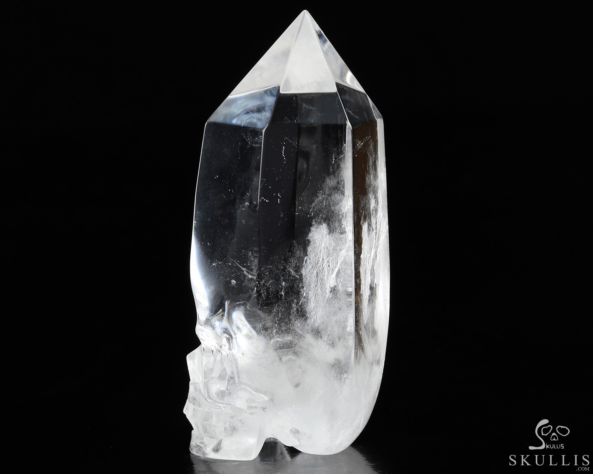 3.1" Quartz Rock Crystal Hand Carved Crystal Skull Fine Art Sculpture, Crystal Healing 3.1" Quartz Rock Crystal Hand Carved Crystal Skull Fine Art Sculpture, Crystal Healing