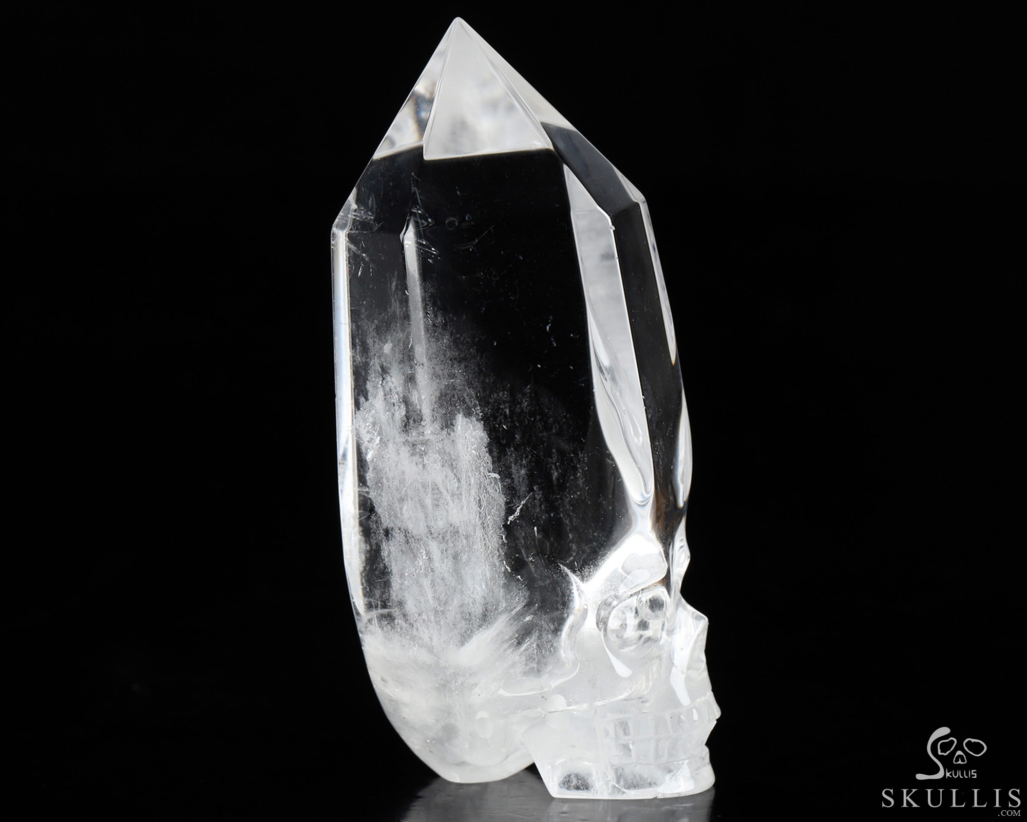3.1" Quartz Rock Crystal Hand Carved Crystal Skull Fine Art Sculpture, Crystal Healing 3.1" Quartz Rock Crystal Hand Carved Crystal Skull Fine Art Sculpture, Crystal Healing