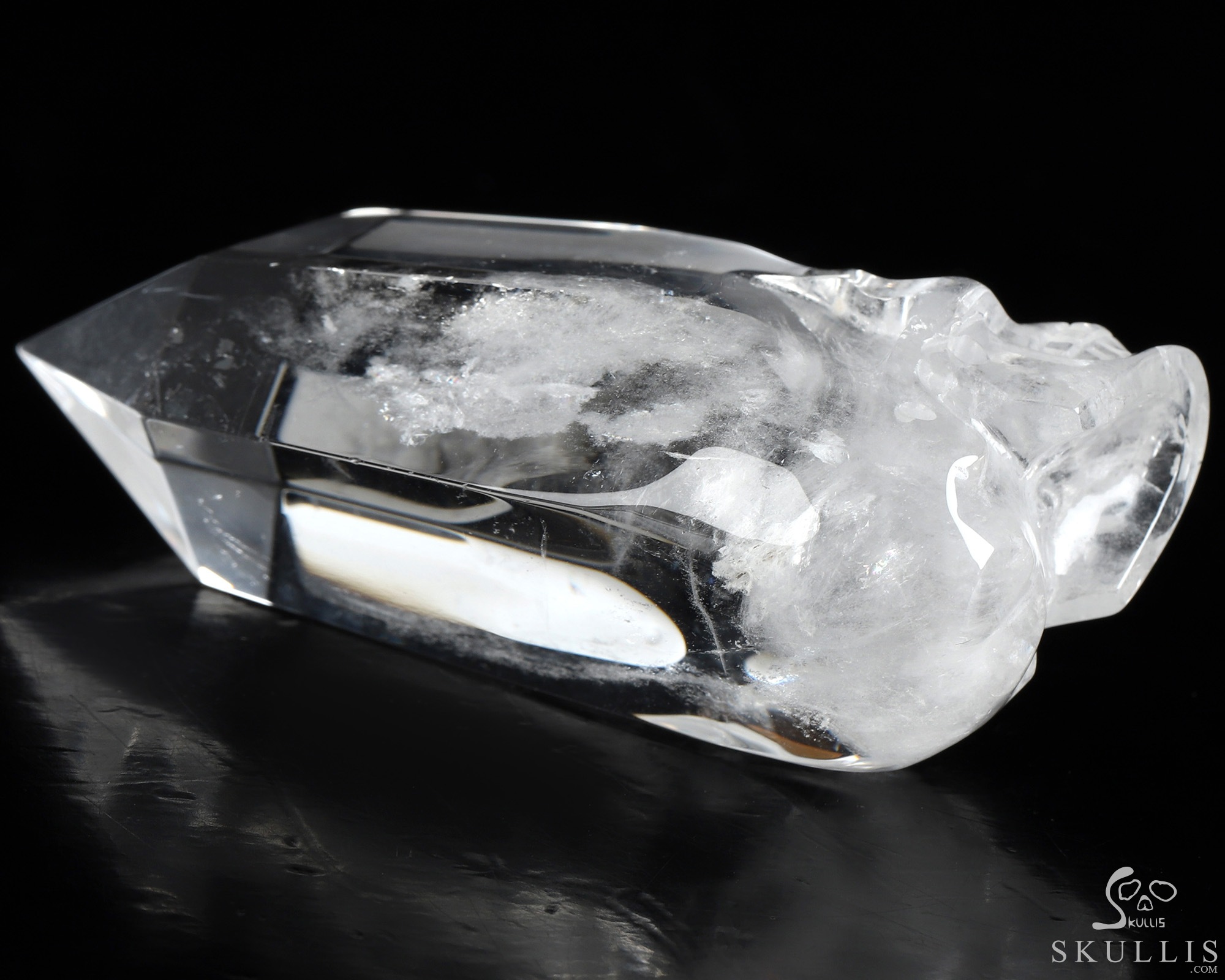 3.1" Quartz Rock Crystal Hand Carved Crystal Skull Fine Art Sculpture, Crystal Healing 3.1" Quartz Rock Crystal Hand Carved Crystal Skull Fine Art Sculpture, Crystal Healing