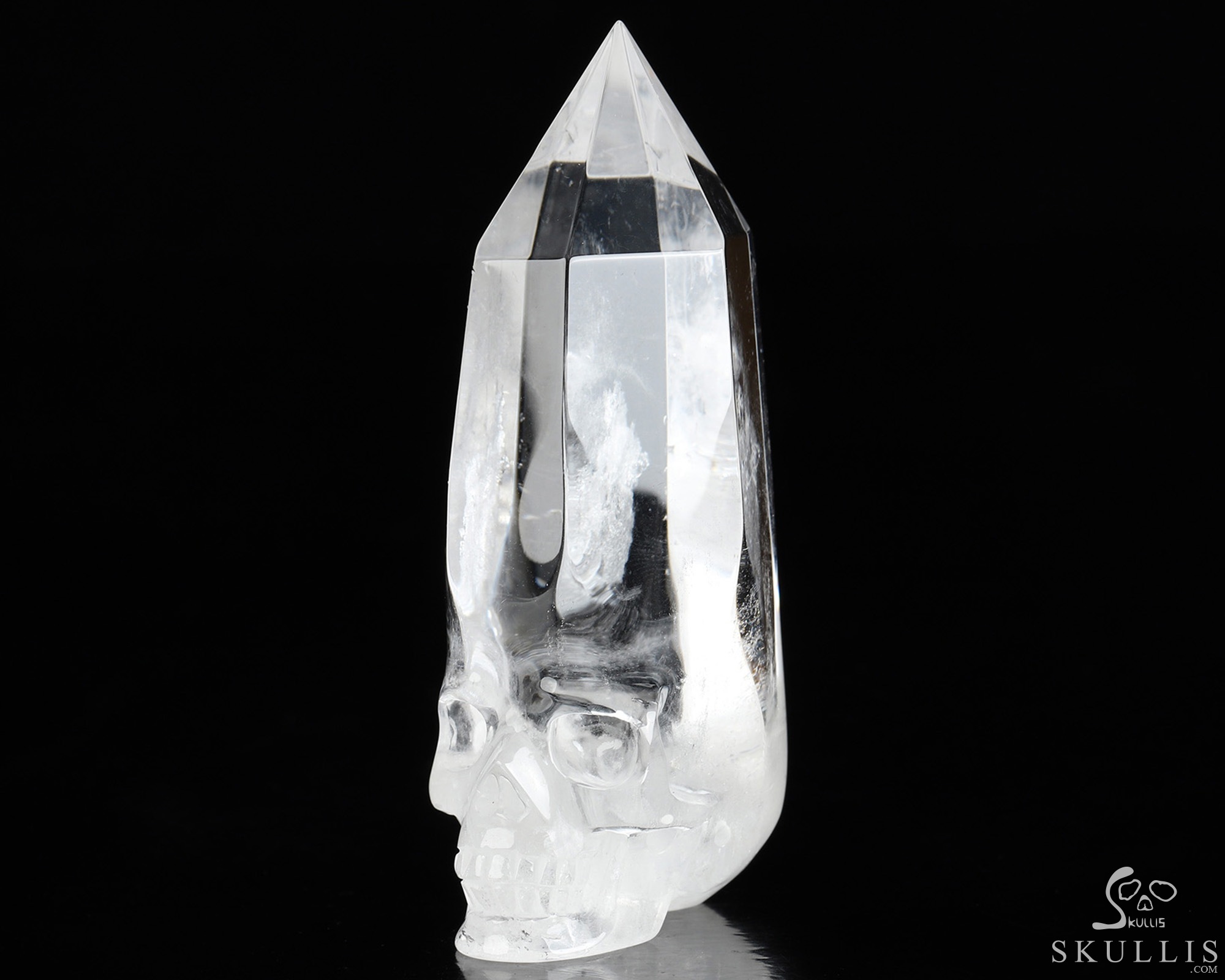 3.1" Quartz Rock Crystal Hand Carved Crystal Skull Fine Art Sculpture, Crystal Healing 3.1" Quartz Rock Crystal Hand Carved Crystal Skull Fine Art Sculpture, Crystal Healing