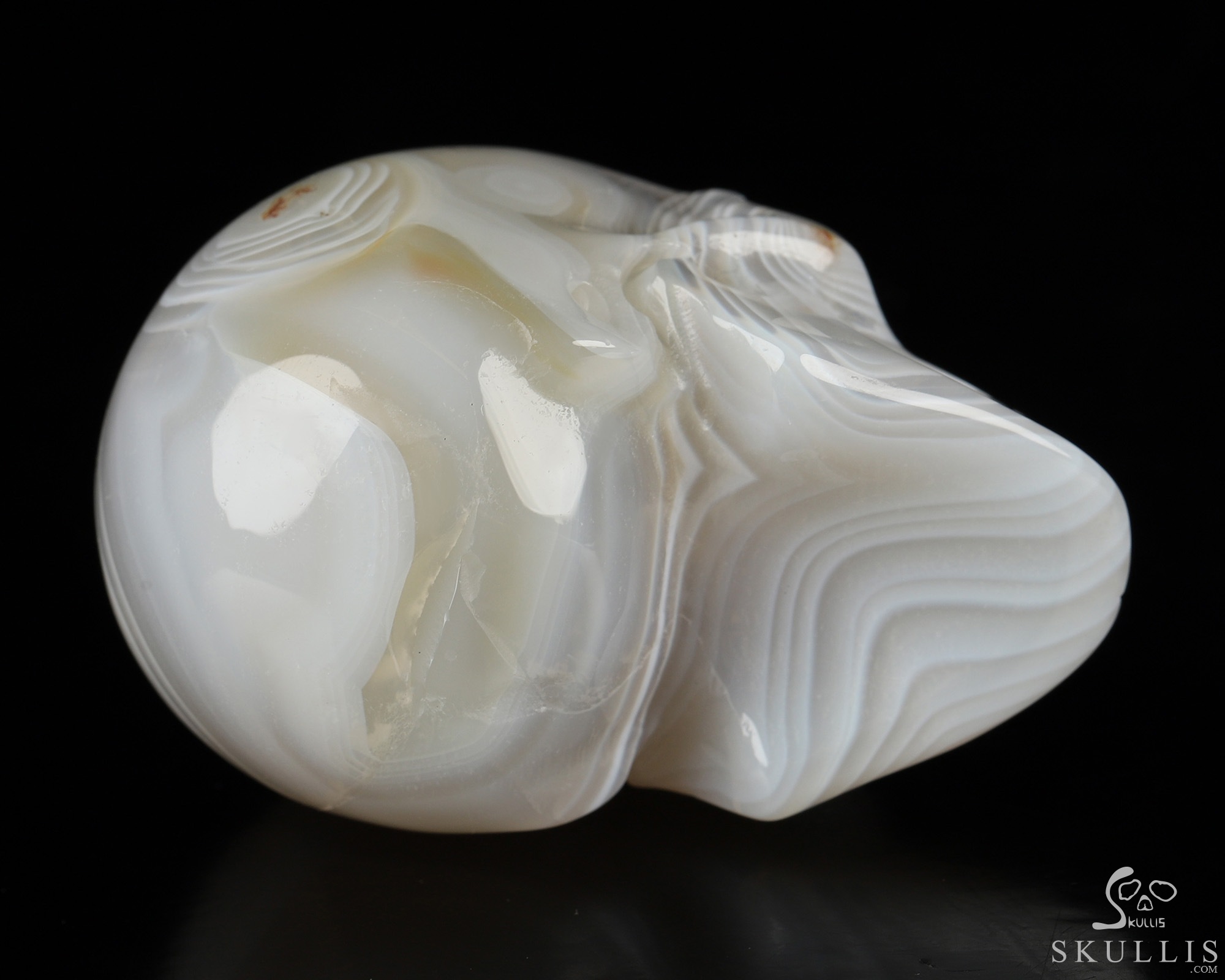 2.0" Banded Agate Hand Carved Crystal Skull, Realistic, Crystal Healing 2.0" Banded Agate Hand Carved Crystal Skull, Realistic, Crystal Healing