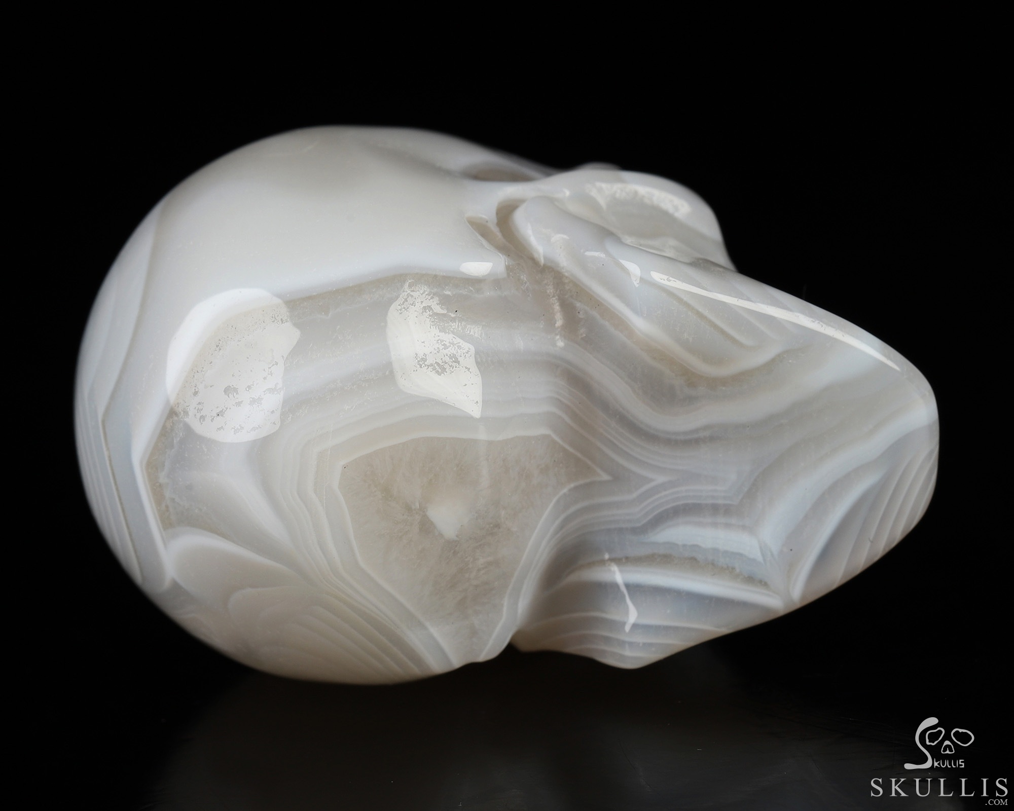 2.0" Banded Agate Hand Carved Crystal Skull, Realistic, Crystal Healing 2.0" Banded Agate Hand Carved Crystal Skull, Realistic, Crystal Healing