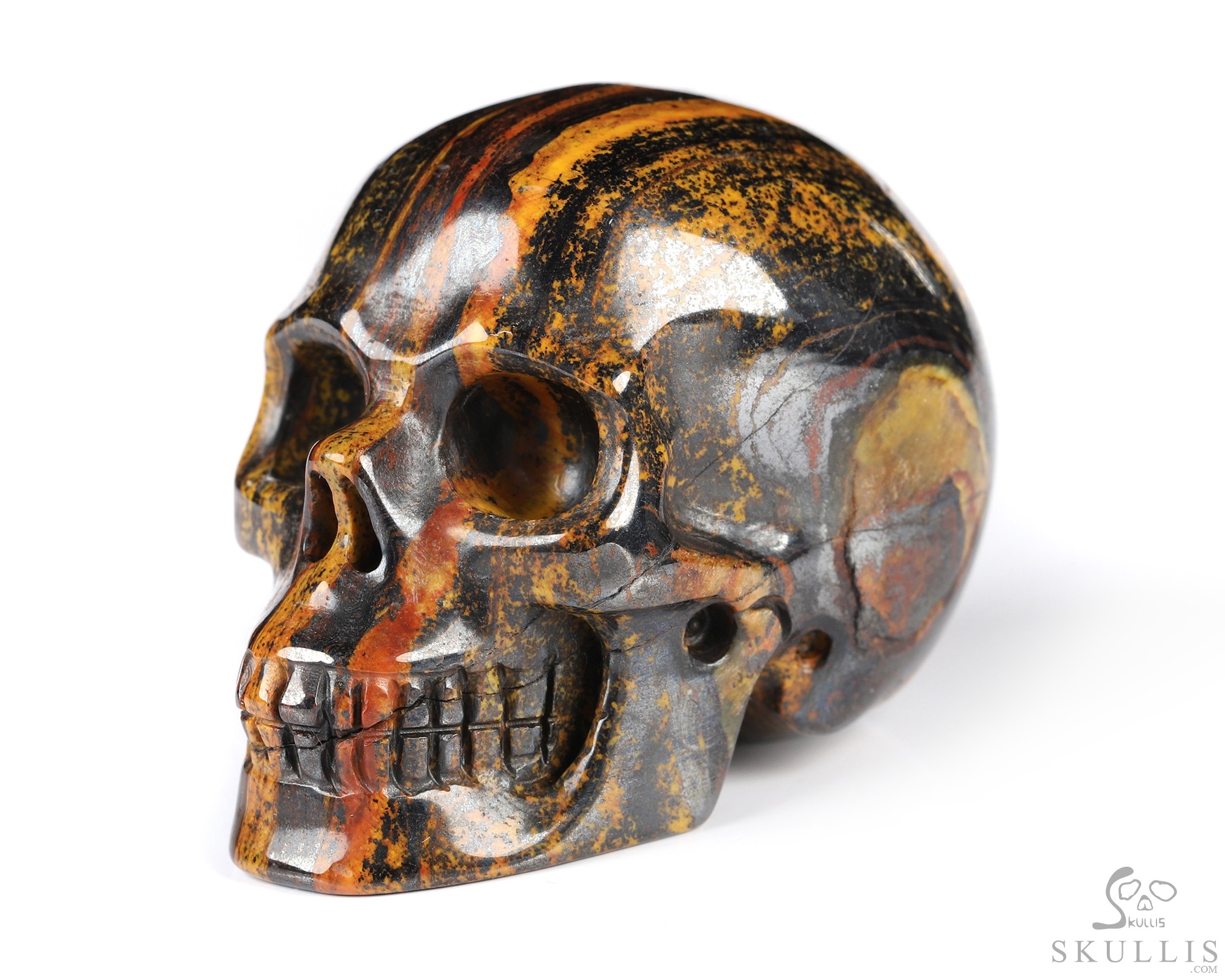 2.0" Colorful Tiger Iron Eye Hand Carved Crystal Skull, Realistic, Crystal Healing 2.0" Colorful Tiger Iron Eye Hand Carved Crystal Skull, Realistic, Crystal Healing