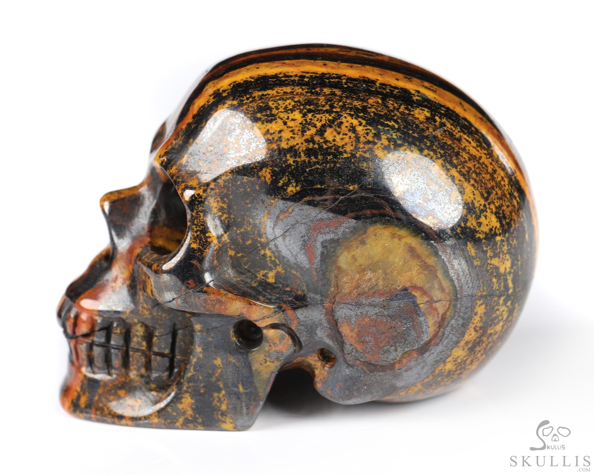 2.0" Colorful Tiger Iron Eye Hand Carved Crystal Skull, Realistic, Crystal Healing 2.0" Colorful Tiger Iron Eye Hand Carved Crystal Skull, Realistic, Crystal Healing