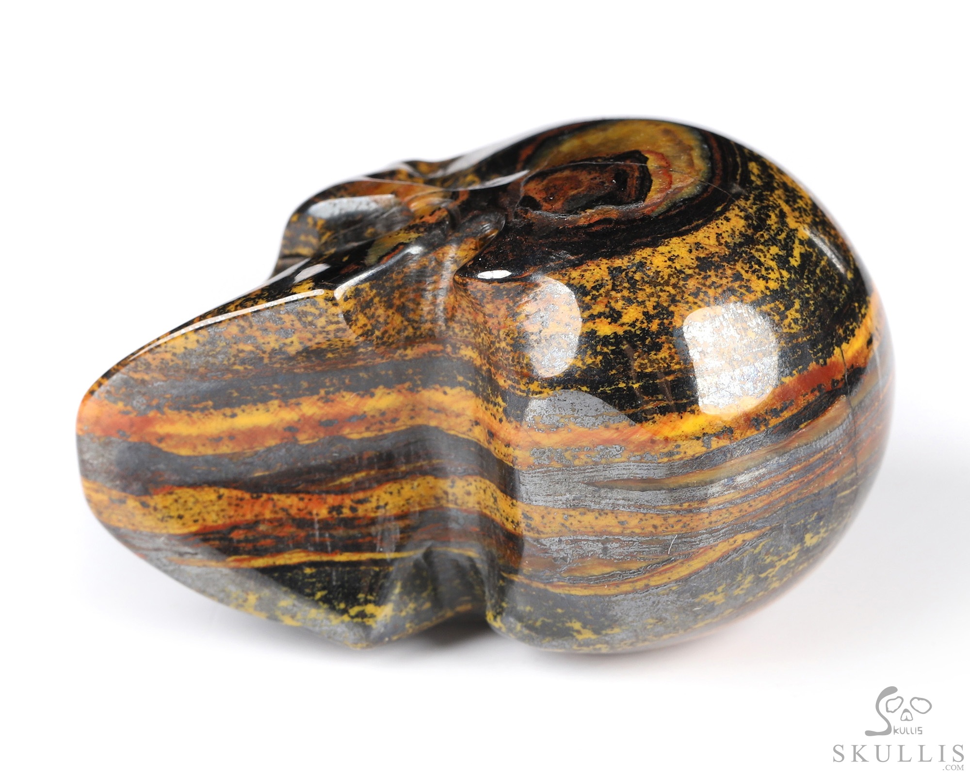 2.0" Colorful Tiger Iron Eye Hand Carved Crystal Skull, Realistic, Crystal Healing 2.0" Colorful Tiger Iron Eye Hand Carved Crystal Skull, Realistic, Crystal Healing