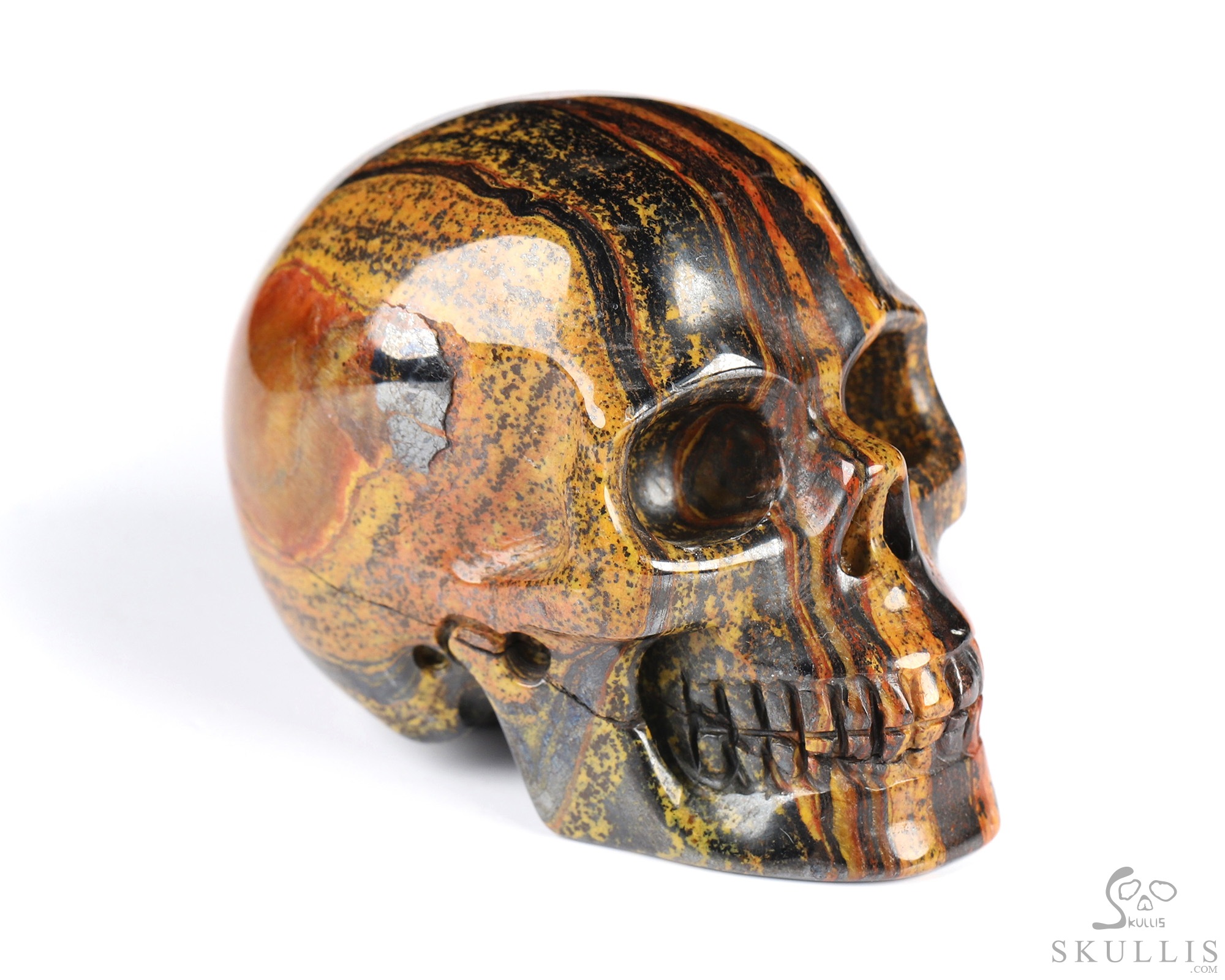 2.0" Colorful Tiger Iron Eye Hand Carved Crystal Skull, Realistic, Crystal Healing 2.0" Colorful Tiger Iron Eye Hand Carved Crystal Skull, Realistic, Crystal Healing