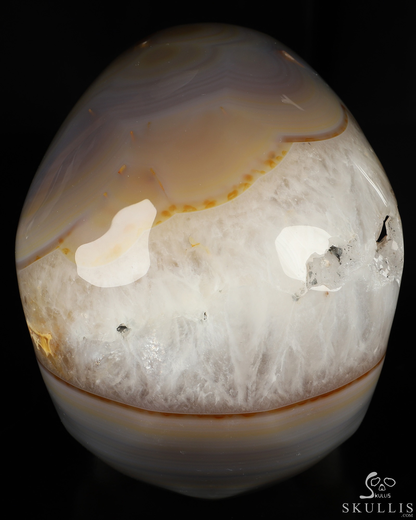 Lifesized 6.7" Agate Geode Hand Carved Crystal Skull, Super Realistic, Crystal Healing Lifesized 6.7" Agate Geode Hand Carved Crystal Skull, Super Realistic, Crystal Healing