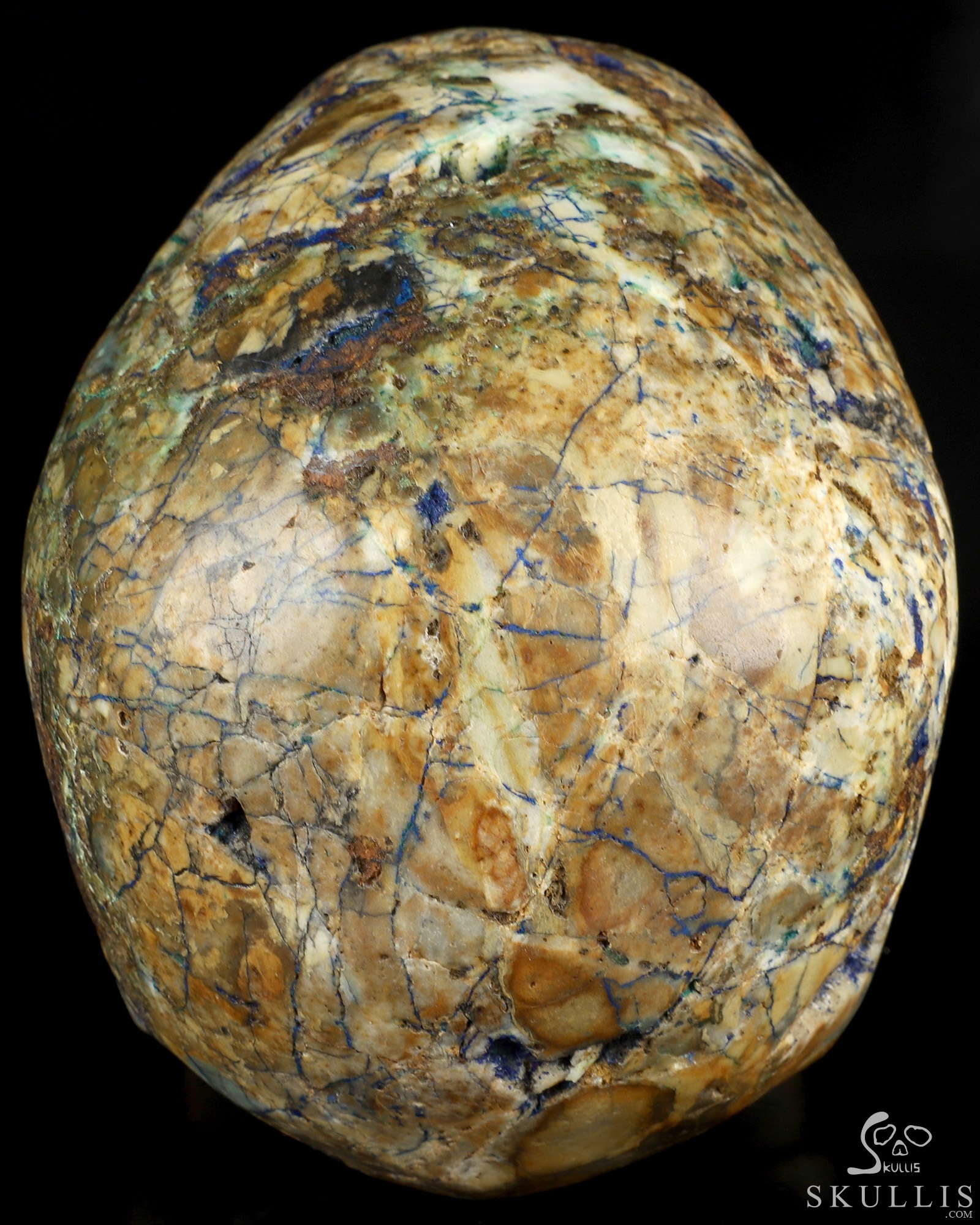 Lifesized 6.5" Azurite Chessylite Hand Carved Crystal Skull, Super Realistic, Crystal Healing Lifesized 6.5" Azurite Chessylite Hand Carved Crystal Skull, Super Realistic, Crystal Healing