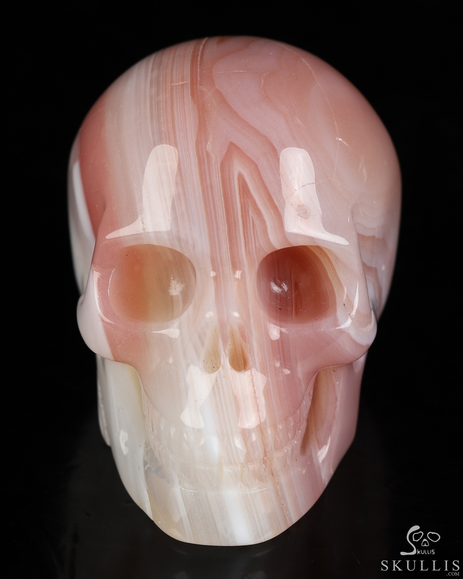 Gemstone 2.0" Mozambique Agate Hand Carved Crystal Skull, Realistic, Crystal Healing Gemstone 2.0" Mozambique Agate Hand Carved Crystal Skull, Realistic, Crystal Healing