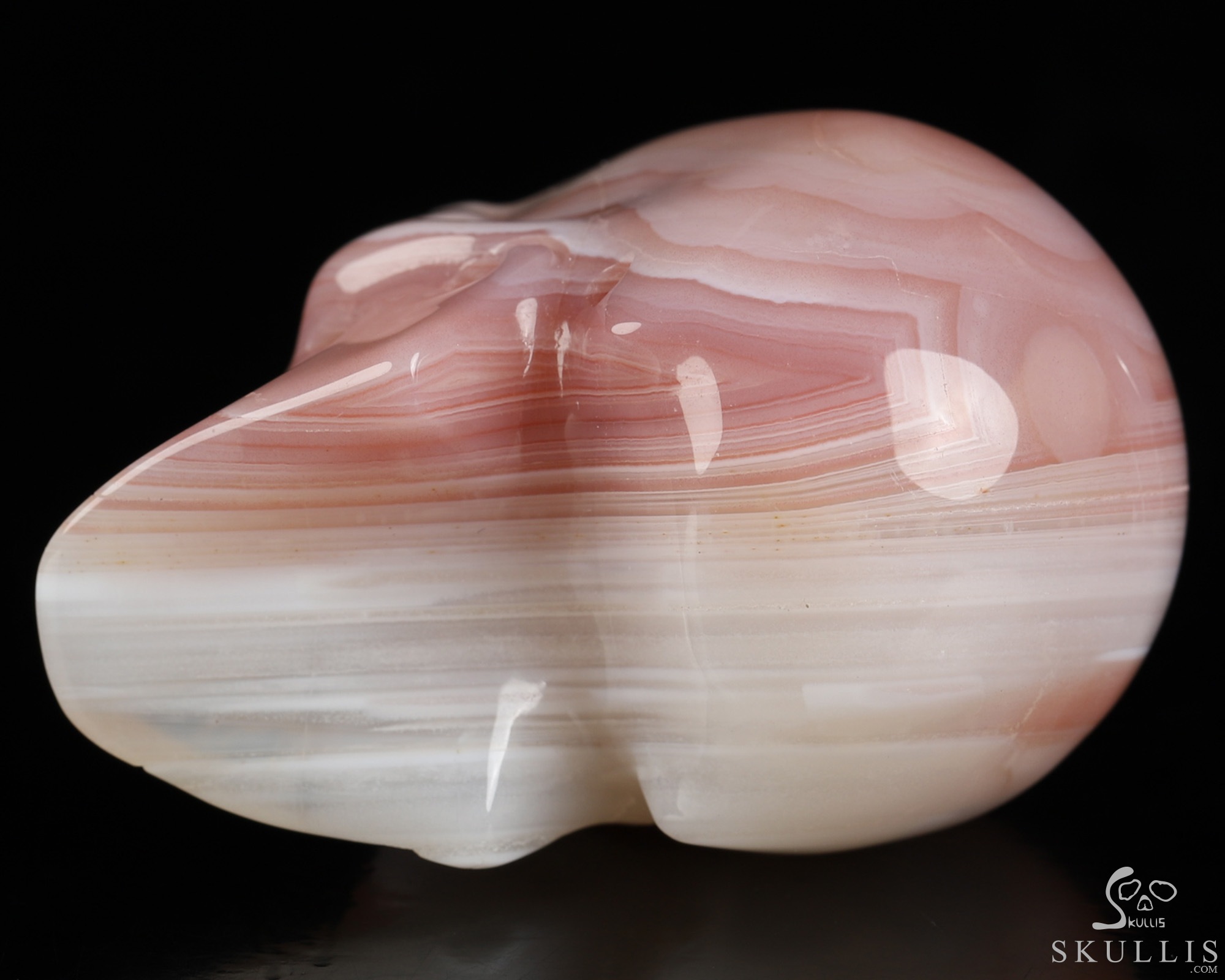 Gemstone 2.0" Mozambique Agate Hand Carved Crystal Skull, Realistic, Crystal Healing Gemstone 2.0" Mozambique Agate Hand Carved Crystal Skull, Realistic, Crystal Healing