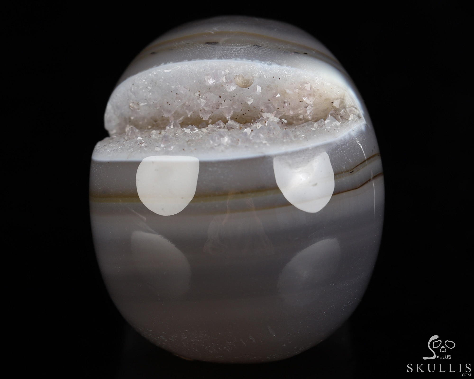 2.0" Premium Brazilian Agate Hand Carved Crystal Skull, Realistic, Crystal Healing 2.0" Premium Brazilian Agate Hand Carved Crystal Skull, Realistic, Crystal Healing