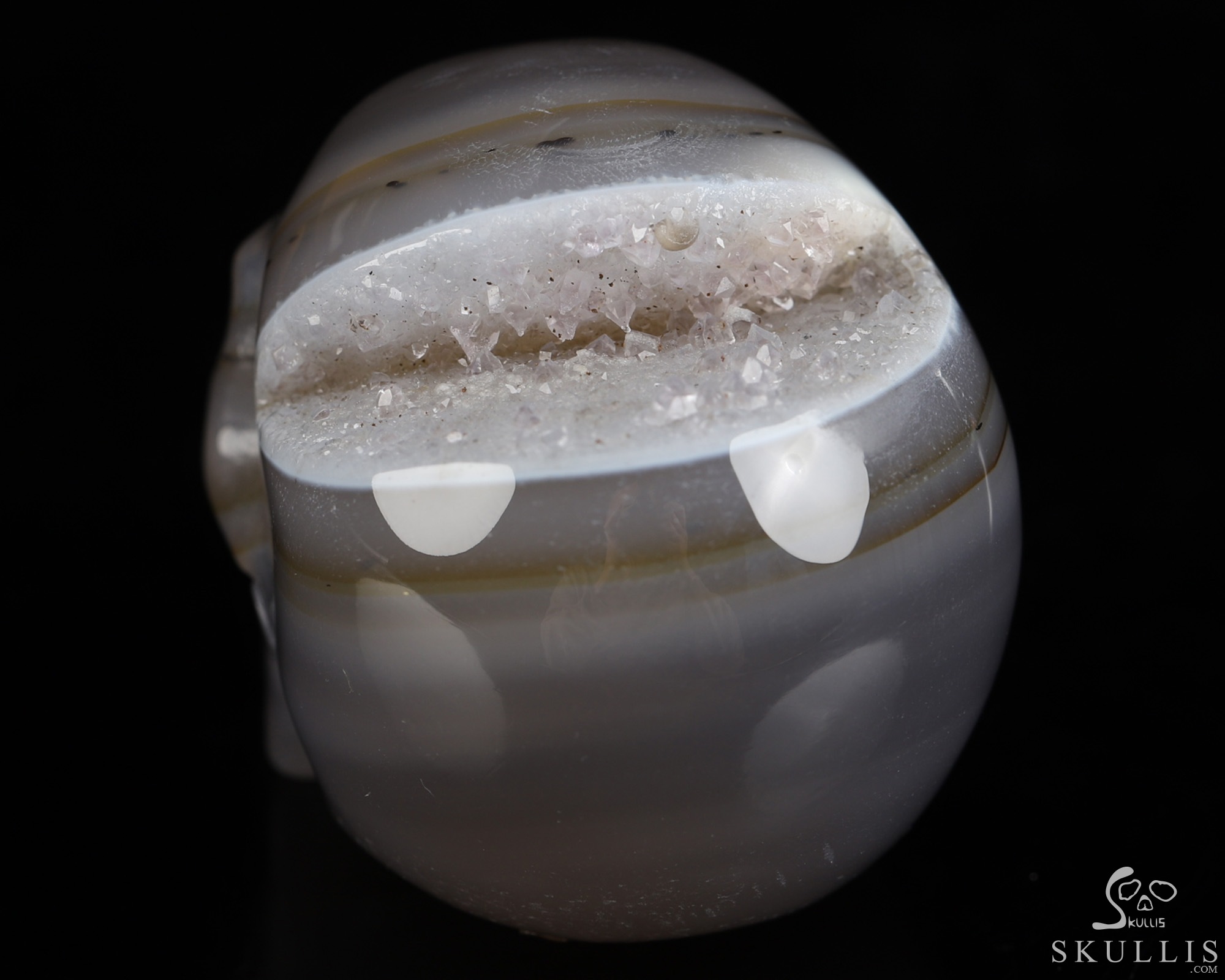 2.0" Premium Brazilian Agate Hand Carved Crystal Skull, Realistic, Crystal Healing 2.0" Premium Brazilian Agate Hand Carved Crystal Skull, Realistic, Crystal Healing