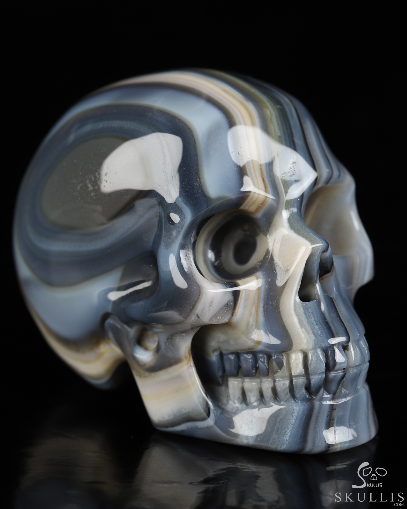 2.0" Premium Brazilian Agate Hand Carved Crystal Skull, Realistic, Crystal Healing 2.0" Premium Brazilian Agate Hand Carved Crystal Skull, Realistic, Crystal Healing