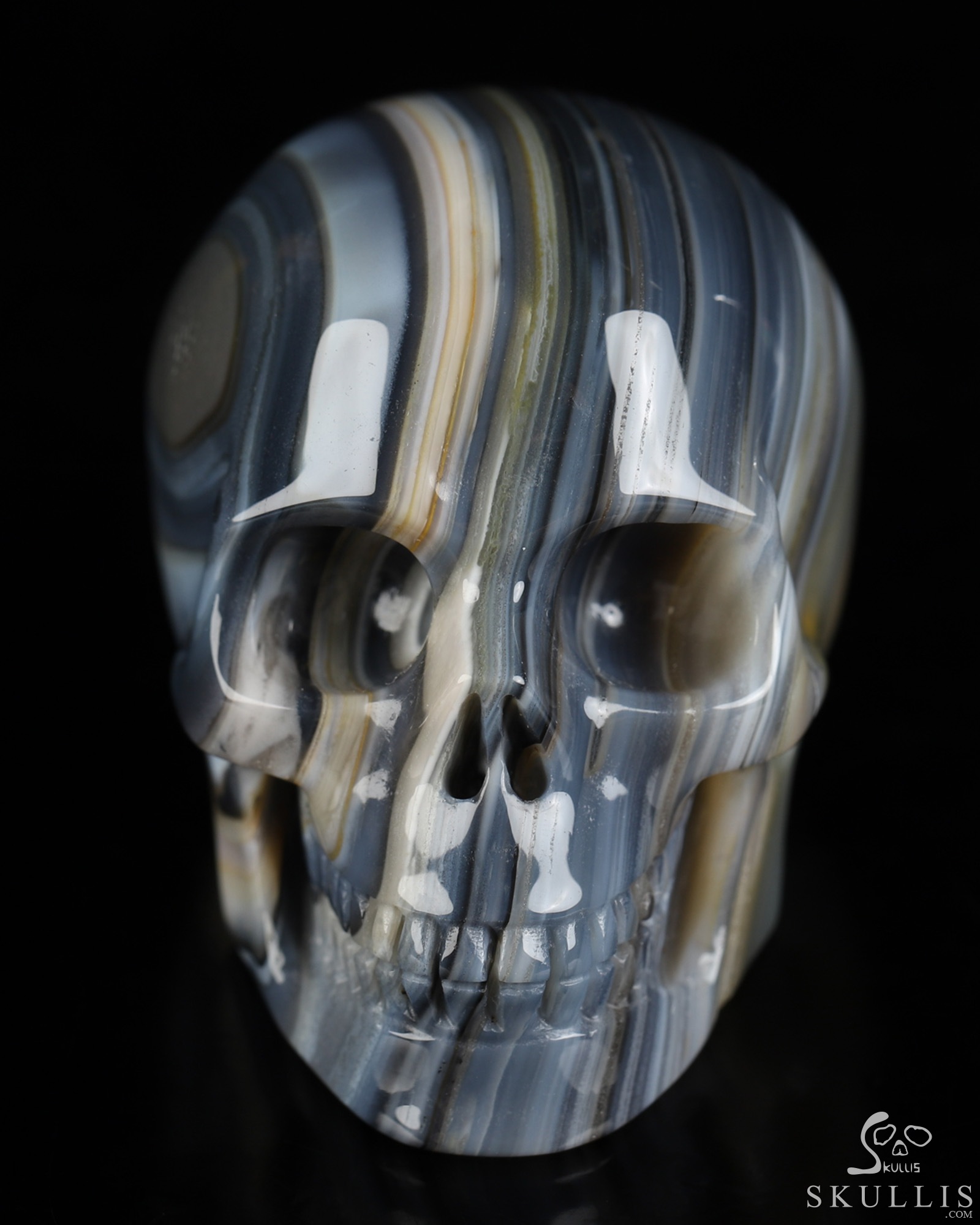 2.0" Premium Brazilian Agate Hand Carved Crystal Skull, Realistic, Crystal Healing 2.0" Premium Brazilian Agate Hand Carved Crystal Skull, Realistic, Crystal Healing