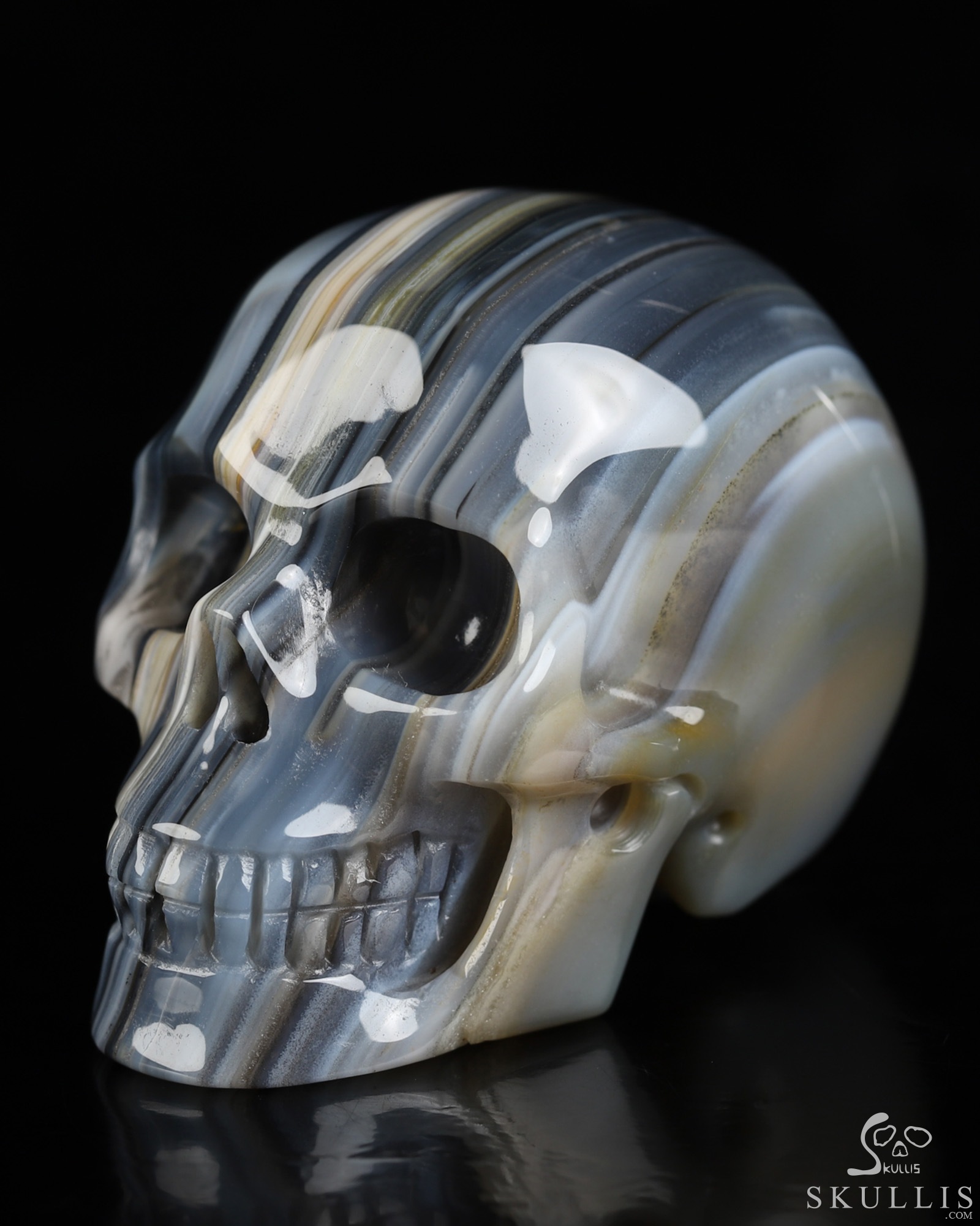 2.0" Premium Brazilian Agate Hand Carved Crystal Skull, Realistic, Crystal Healing 2.0" Premium Brazilian Agate Hand Carved Crystal Skull, Realistic, Crystal Healing