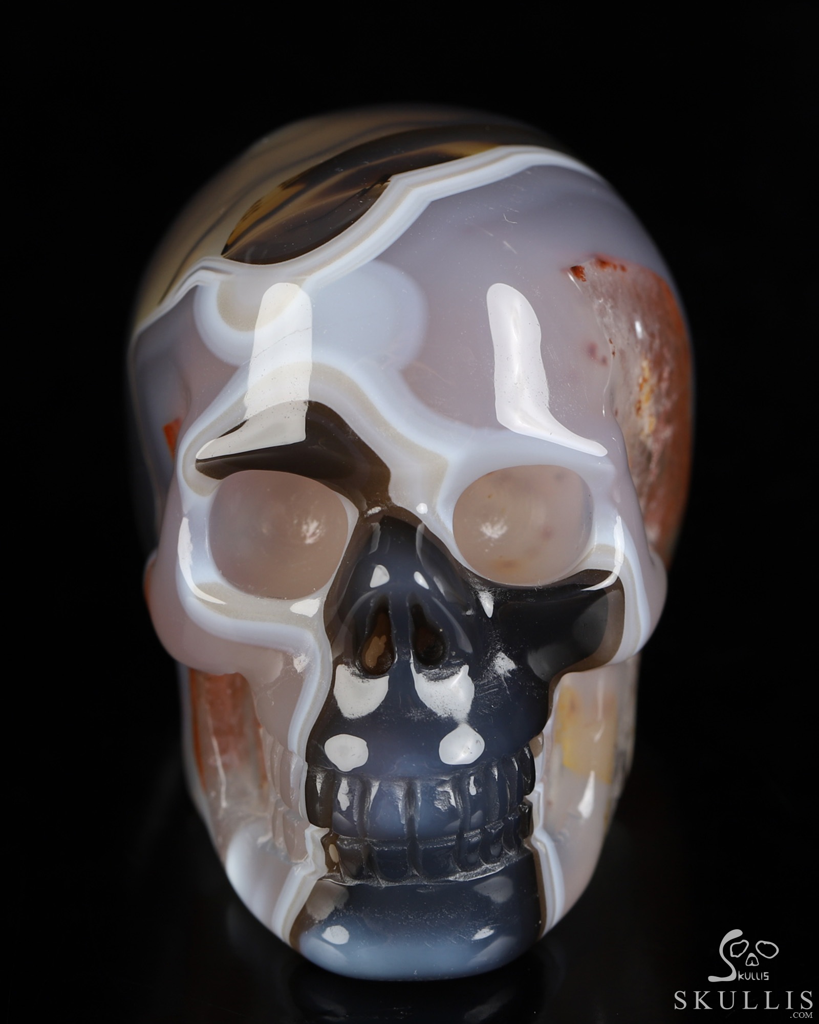 1.9" Premium Brazilian Agate Hand Carved Crystal Skull, Realistic, Crystal Healing 1.9" Premium Brazilian Agate Hand Carved Crystal Skull, Realistic, Crystal Healing