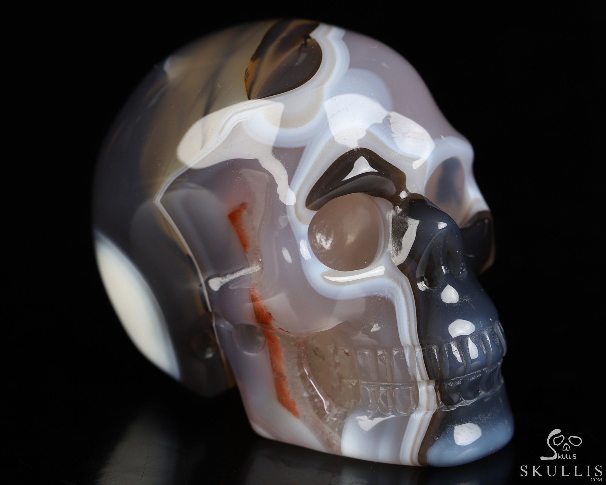 1.9" Premium Brazilian Agate Hand Carved Crystal Skull, Realistic, Crystal Healing 1.9" Premium Brazilian Agate Hand Carved Crystal Skull, Realistic, Crystal Healing