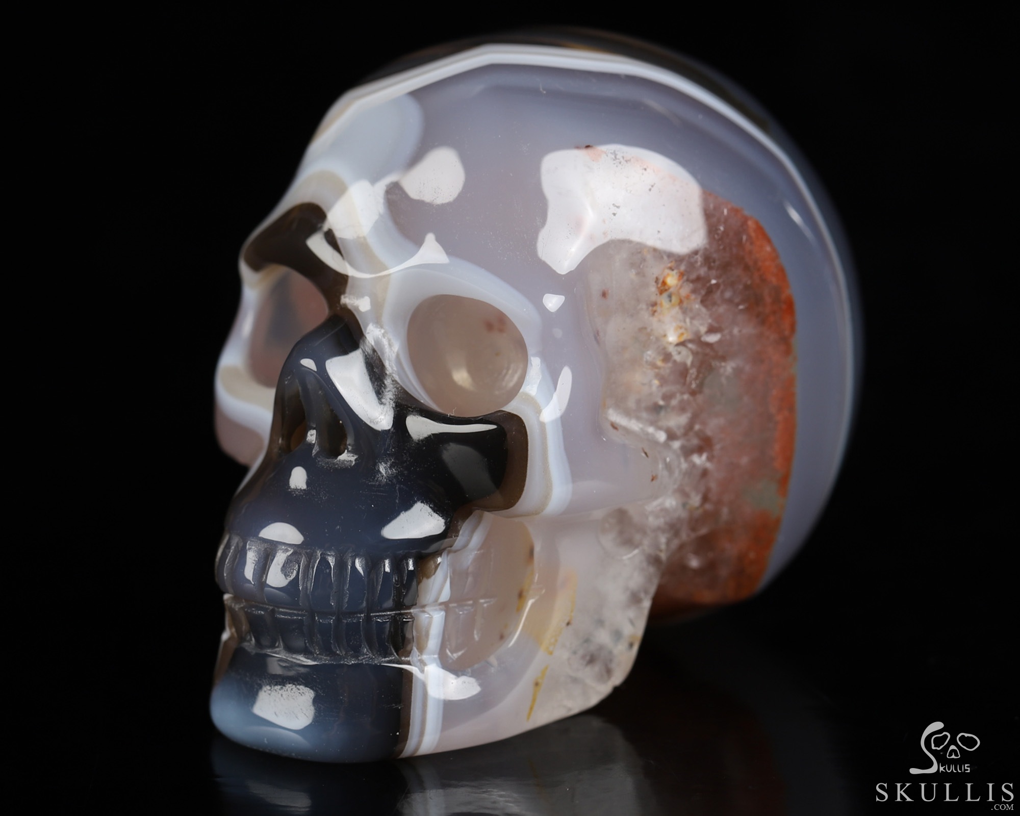 1.9" Premium Brazilian Agate Hand Carved Crystal Skull, Realistic, Crystal Healing 1.9" Premium Brazilian Agate Hand Carved Crystal Skull, Realistic, Crystal Healing