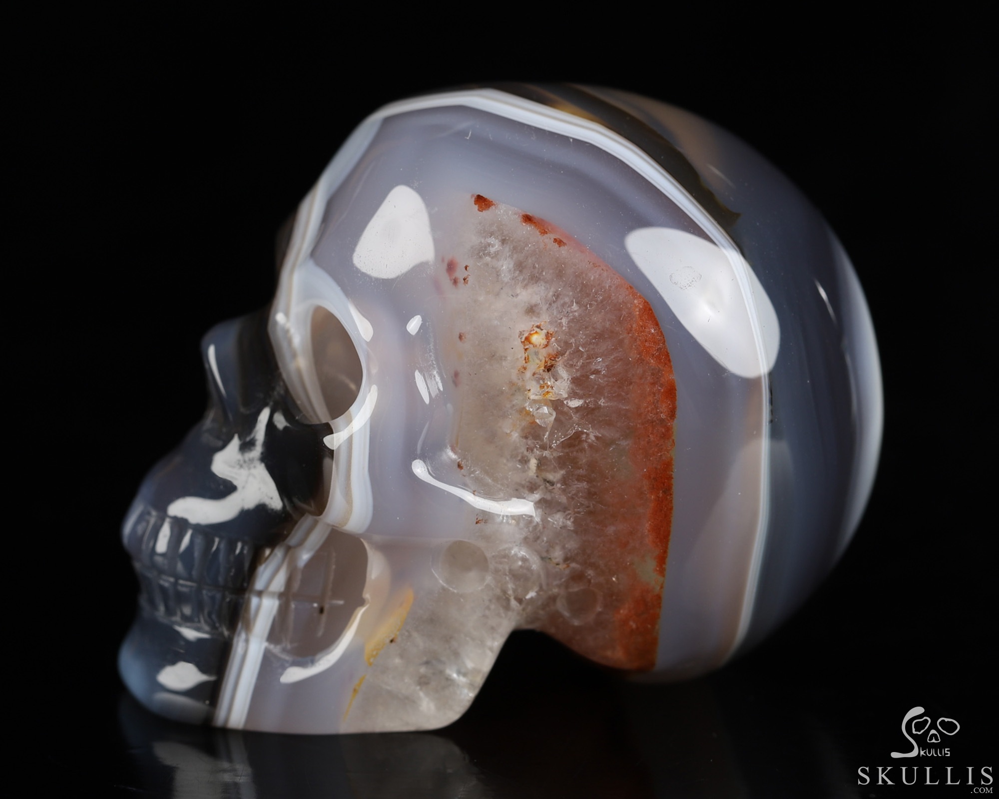 1.9" Premium Brazilian Agate Hand Carved Crystal Skull, Realistic, Crystal Healing 1.9" Premium Brazilian Agate Hand Carved Crystal Skull, Realistic, Crystal Healing