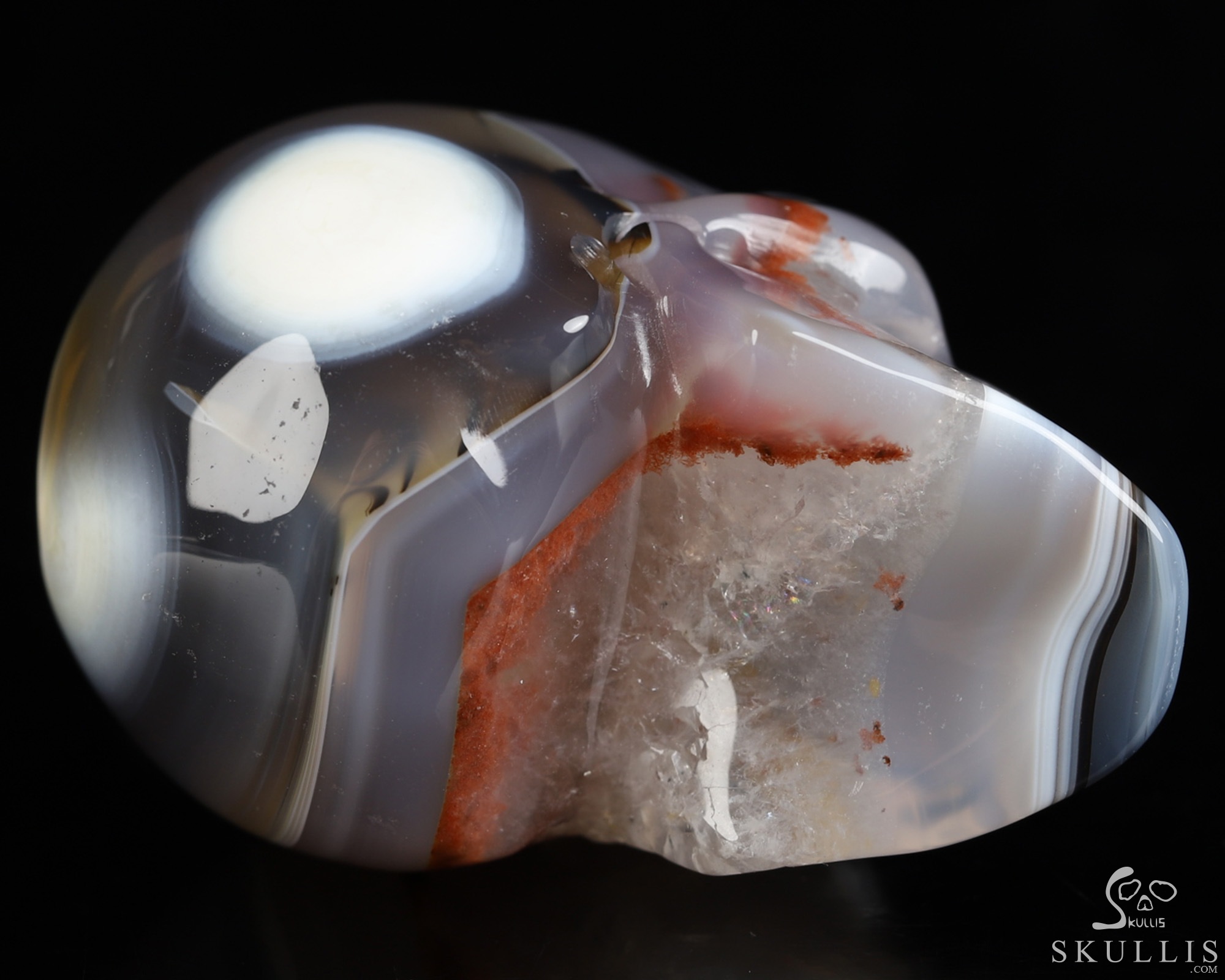 1.9" Premium Brazilian Agate Hand Carved Crystal Skull, Realistic, Crystal Healing 1.9" Premium Brazilian Agate Hand Carved Crystal Skull, Realistic, Crystal Healing