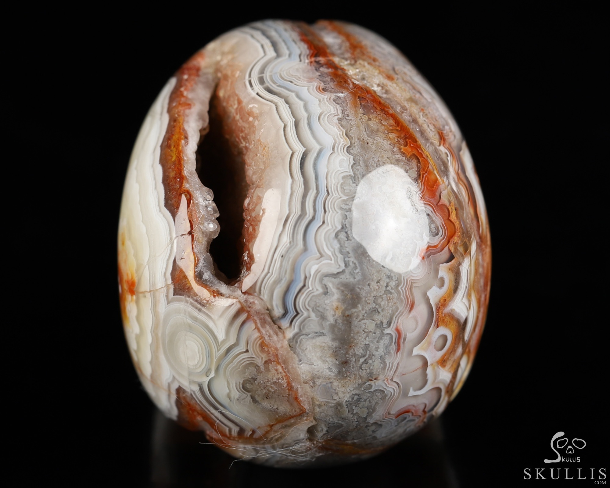 Gemstone 2.0" Red Crazy Lace Agate Hand Carved Crystal Skull, Realistic, Crystal Healing Gemstone 2.0" Red Crazy Lace Agate Hand Carved Crystal Skull, Realistic, Crystal Healing