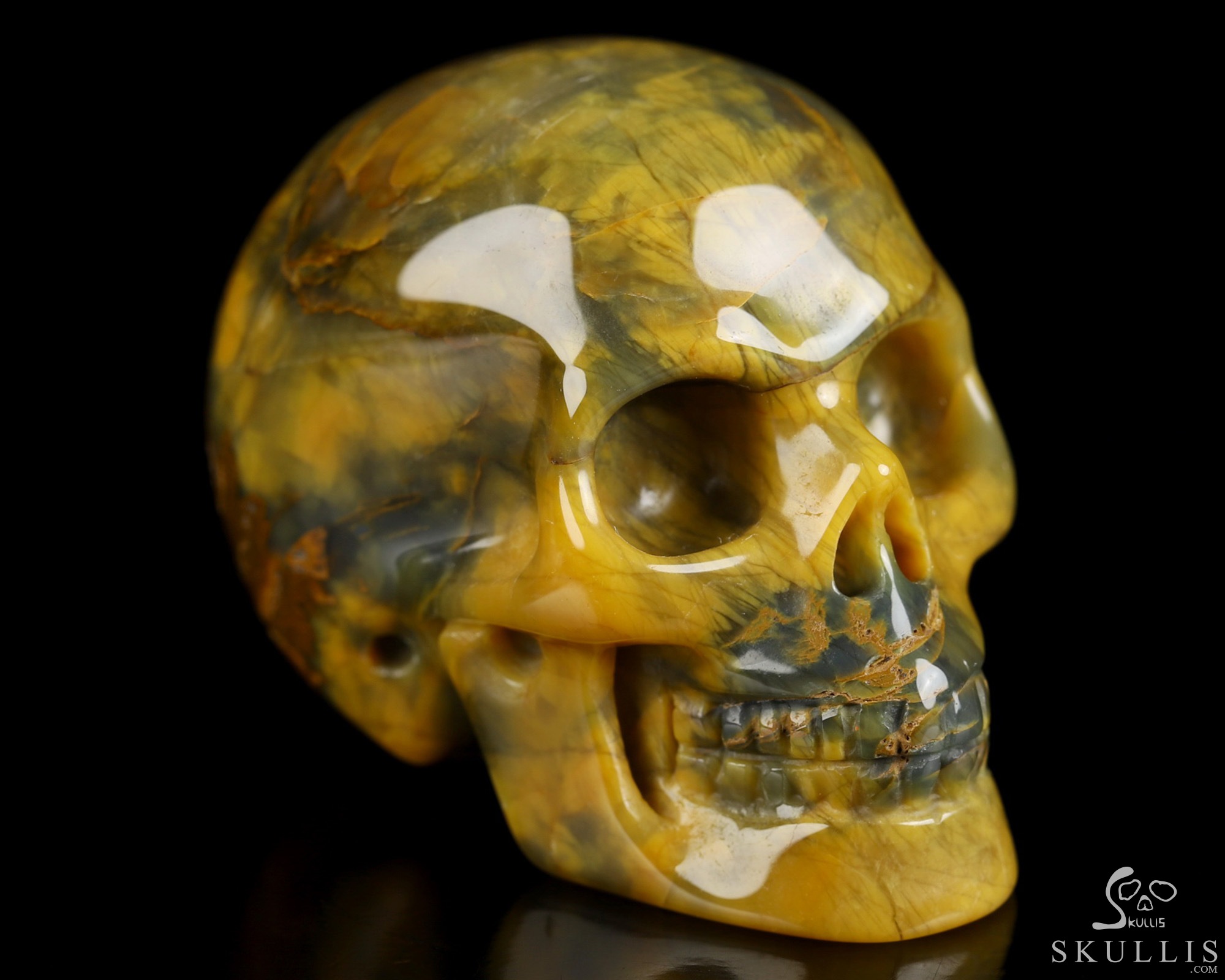 2.0" New Pietersite Hand Carved Crystal Skull, Realistic, Crystal Healing 2.0" New Pietersite Hand Carved Crystal Skull, Realistic, Crystal Healing