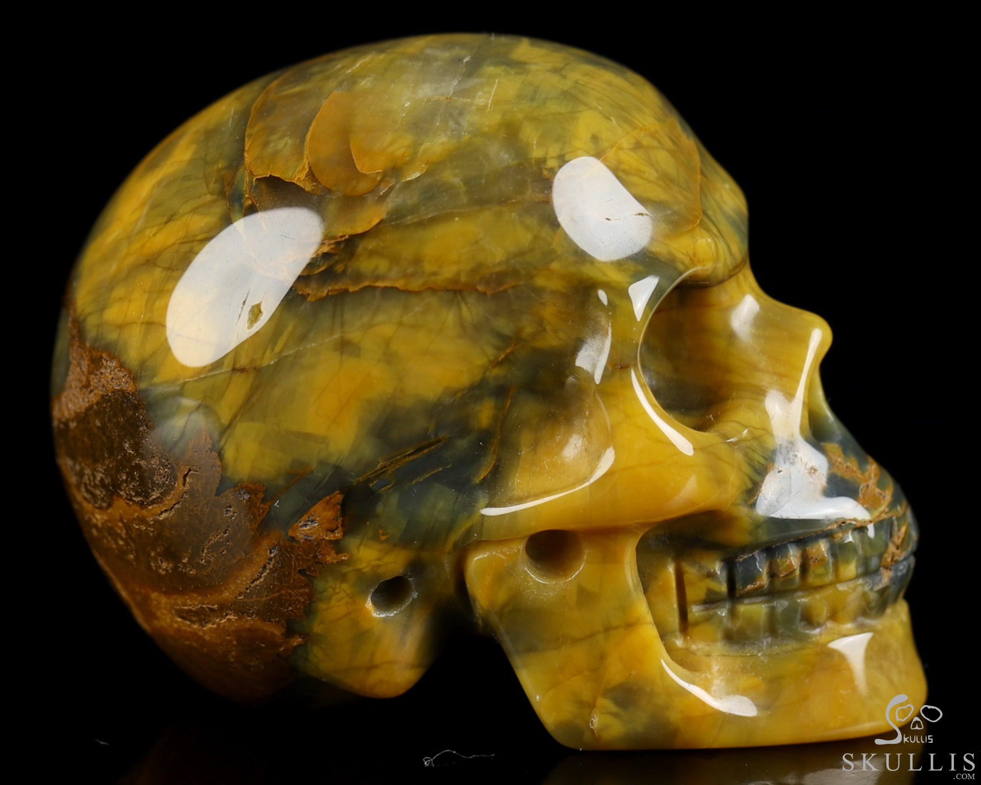 2.0" New Pietersite Hand Carved Crystal Skull, Realistic, Crystal Healing 2.0" New Pietersite Hand Carved Crystal Skull, Realistic, Crystal Healing