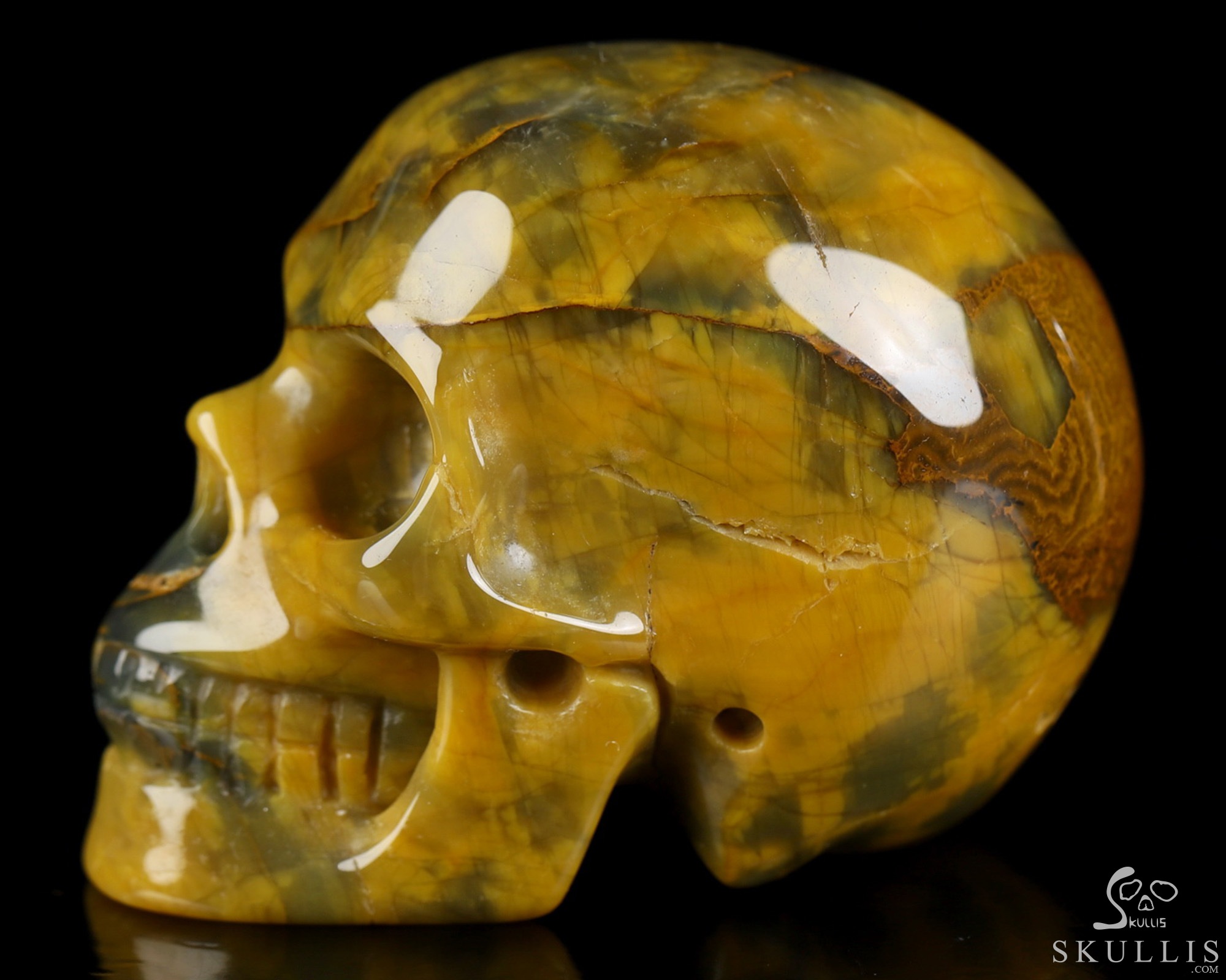 2.0" New Pietersite Hand Carved Crystal Skull, Realistic, Crystal Healing 2.0" New Pietersite Hand Carved Crystal Skull, Realistic, Crystal Healing